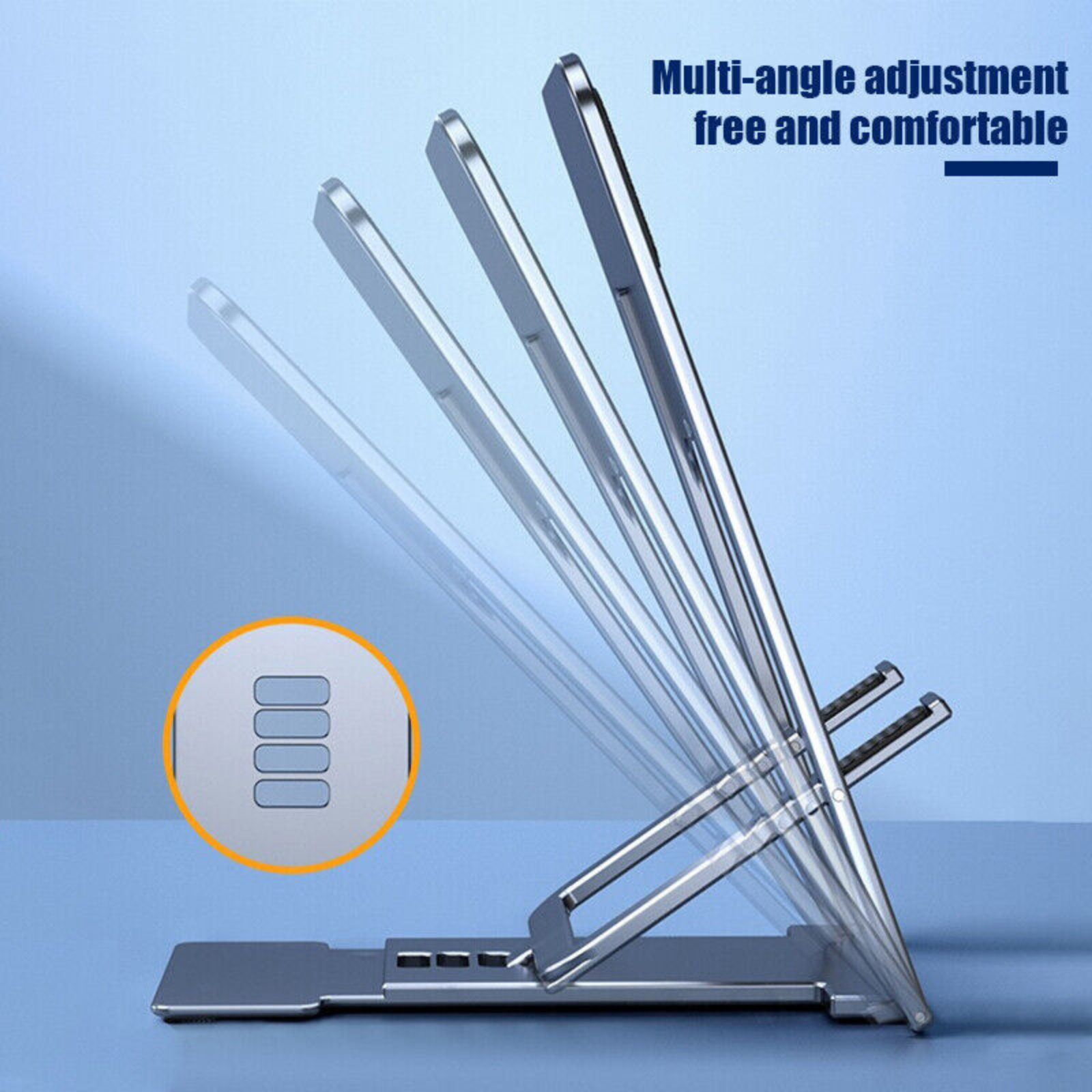 iPhone iPad Tablet Mount Adjustable Stand Holder Desk Mobile Phone Silver