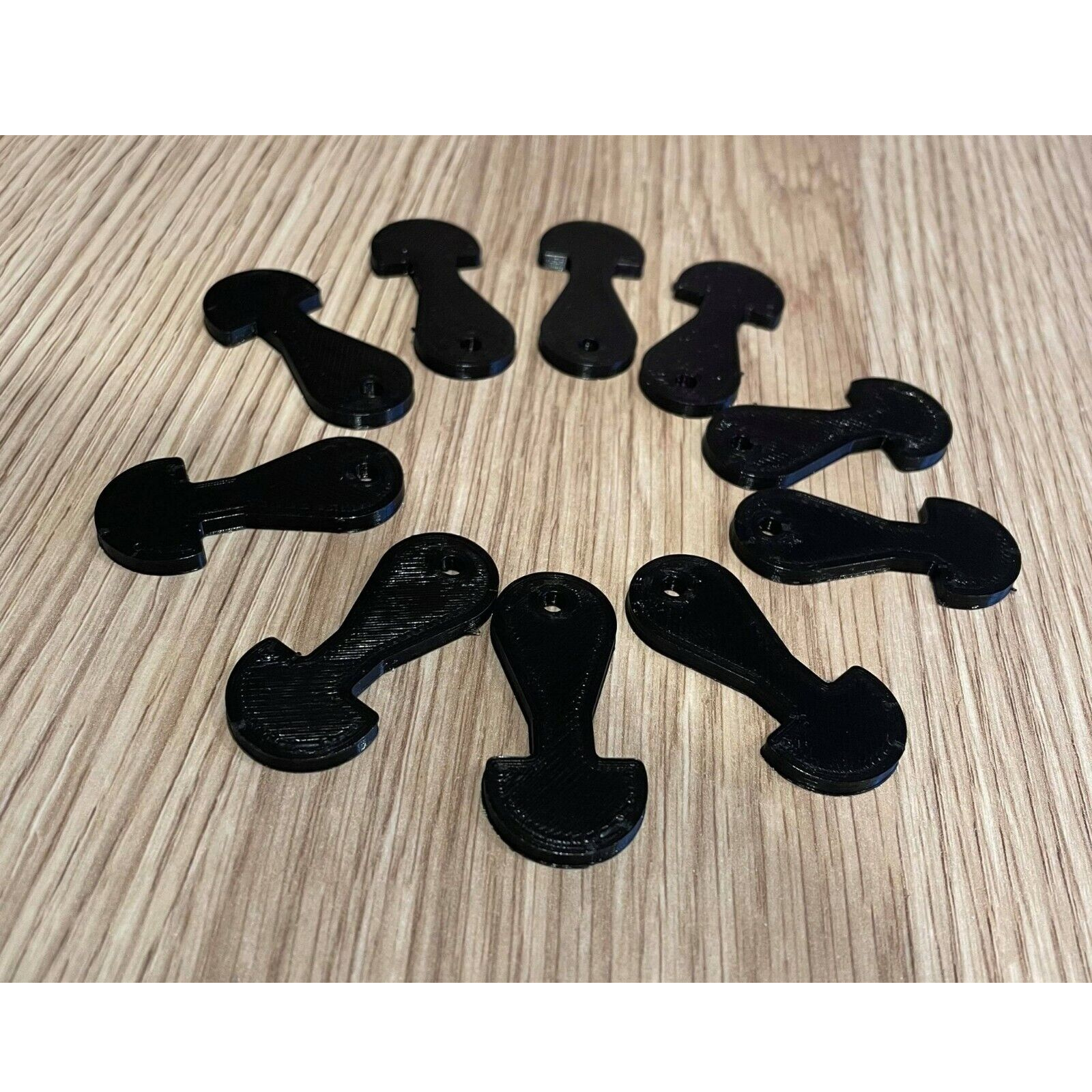 10x Trolley Token Shopping Cart Token Removable Trolley Token Black