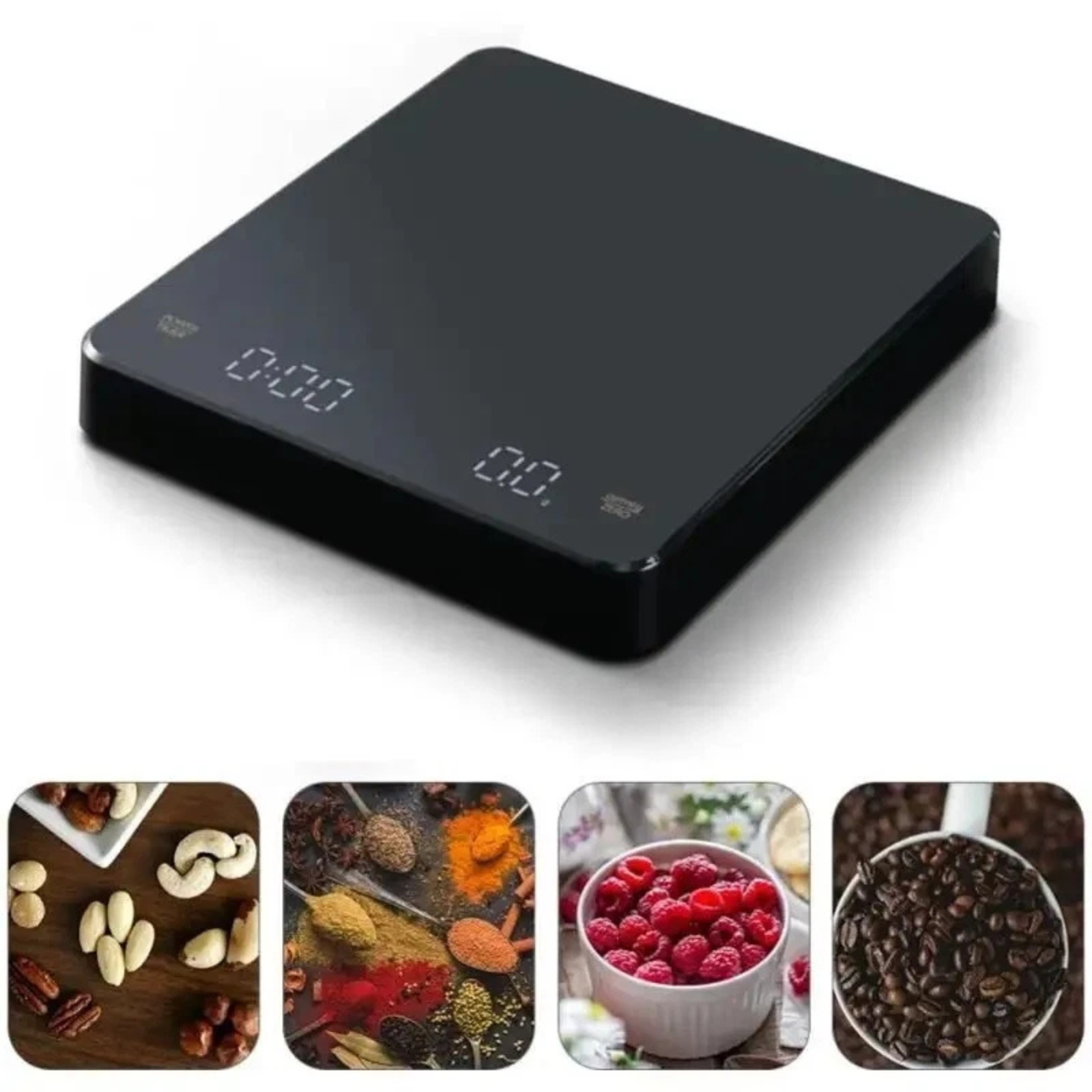 High Display 3Kg/0.1g Electronic Digital Coffee Scale With Timer Precision