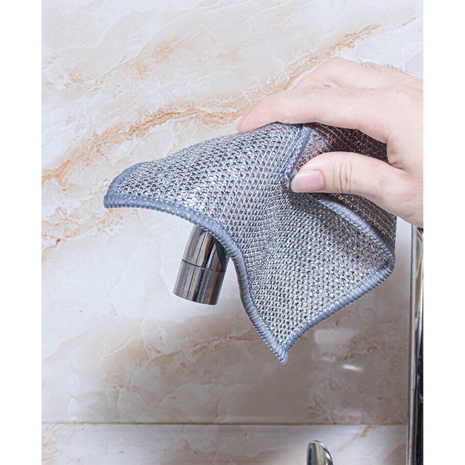 3pcs Single Layer Wire Dishwashing Wet & Dry Multipurpose Wire Dishwashing Rags