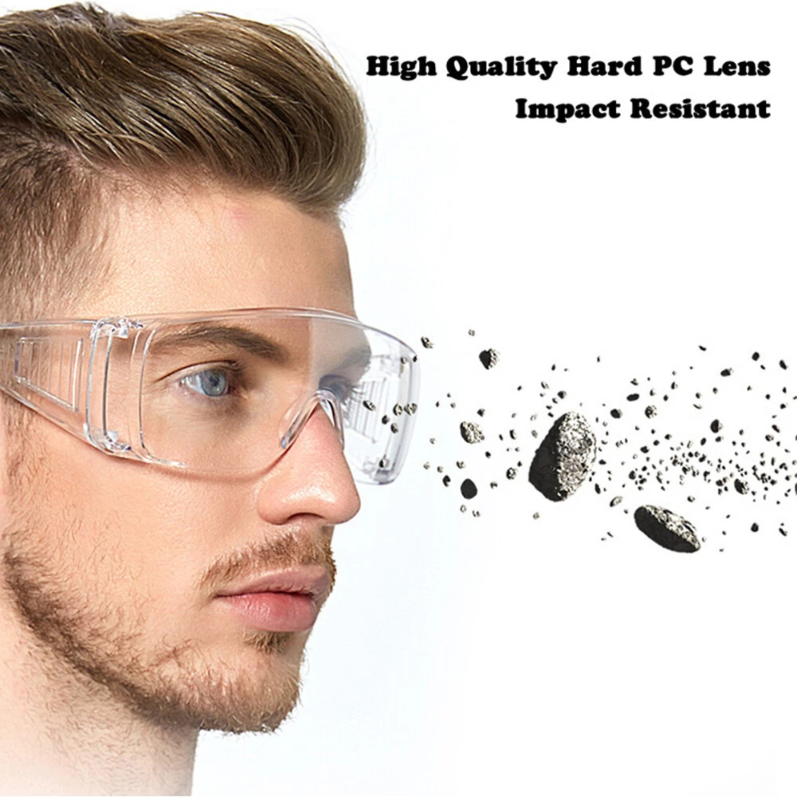 Adult Protective Glasses Clear Eye Protection Safety Goggles 1x