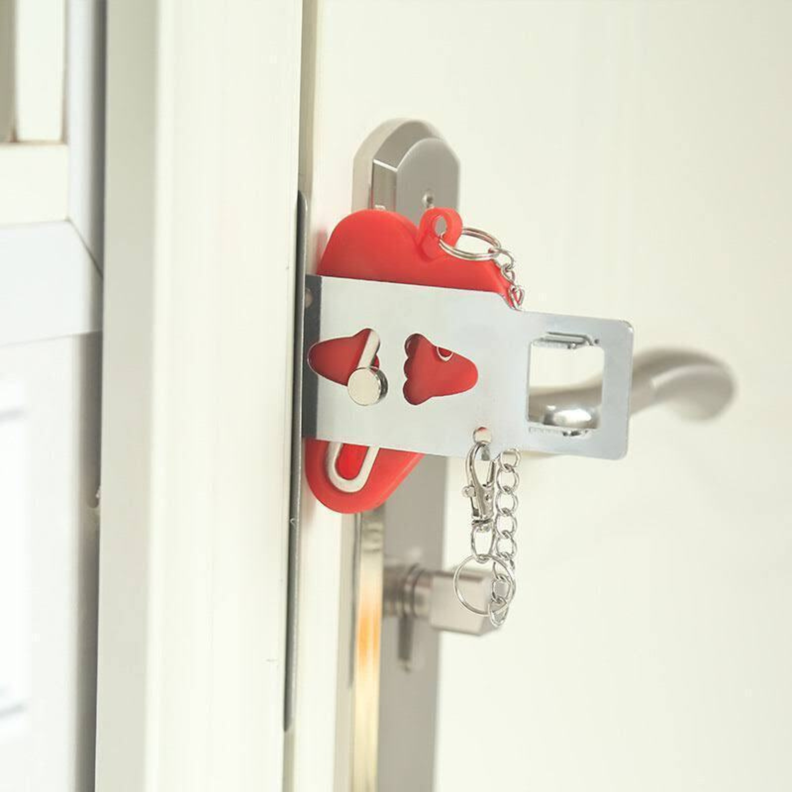 Safety Security Addalock Hotel Home Safe Lock Red Portable Door Lock Travel