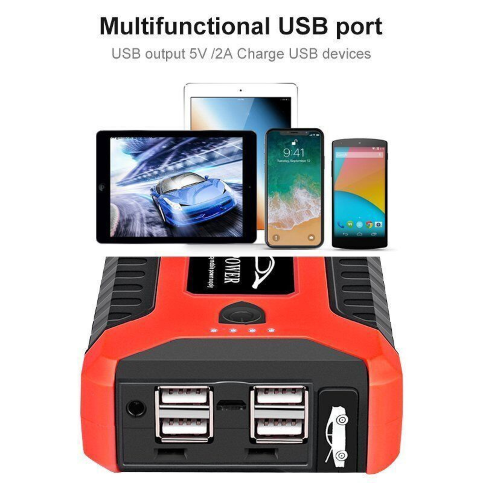Portable Car Jump Starter Pack Booster 99800mAh 12V Charger Battery