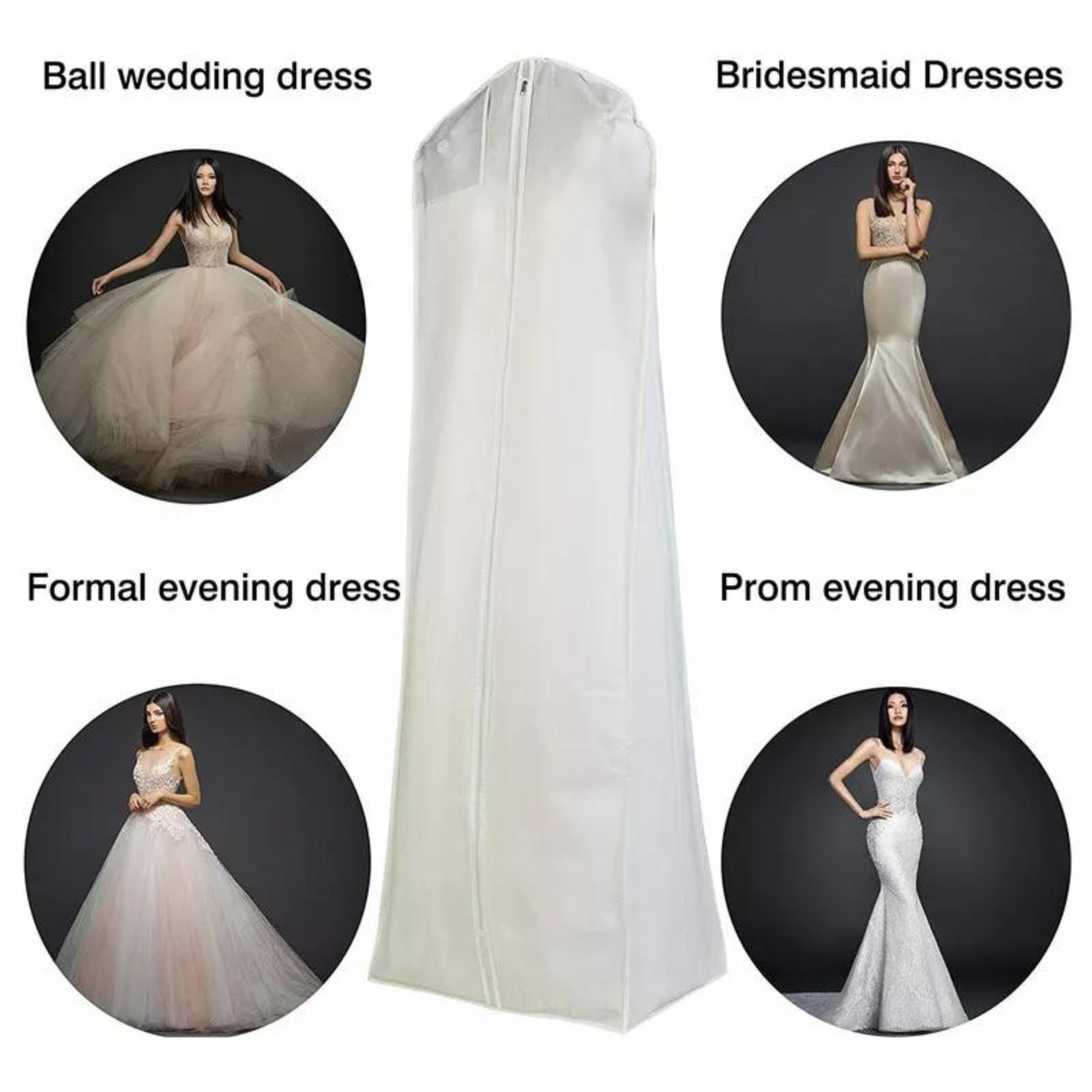 Breathable Cover Storage Bag Wedding Dress Bridal Gown White Extra Large