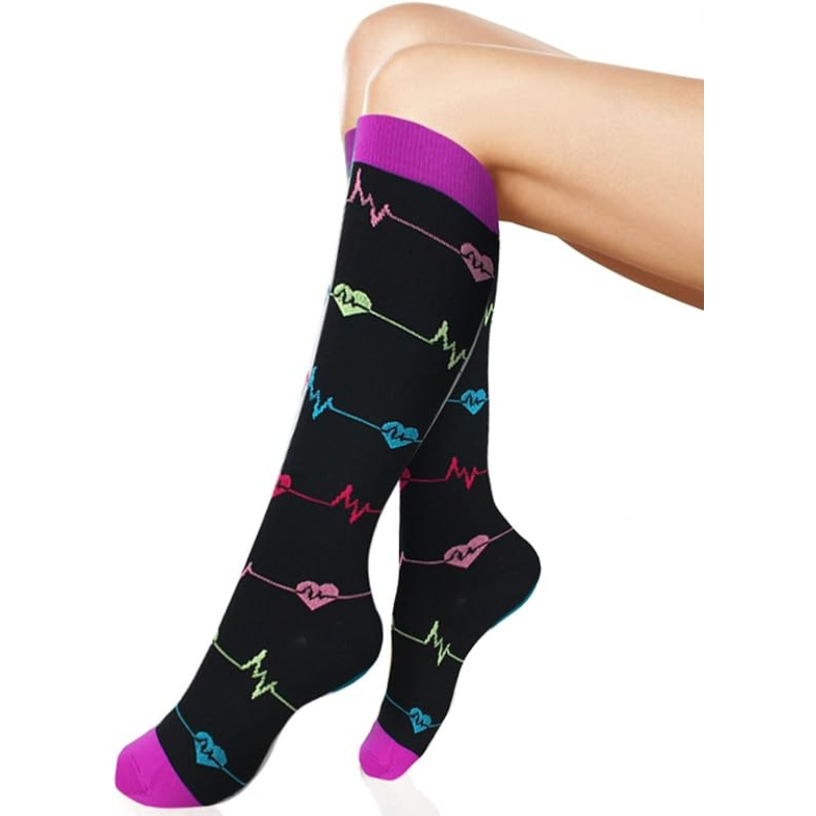 Compression Socks Unisex Medical Nursing Travel Sports Stocking Gift Women Men J