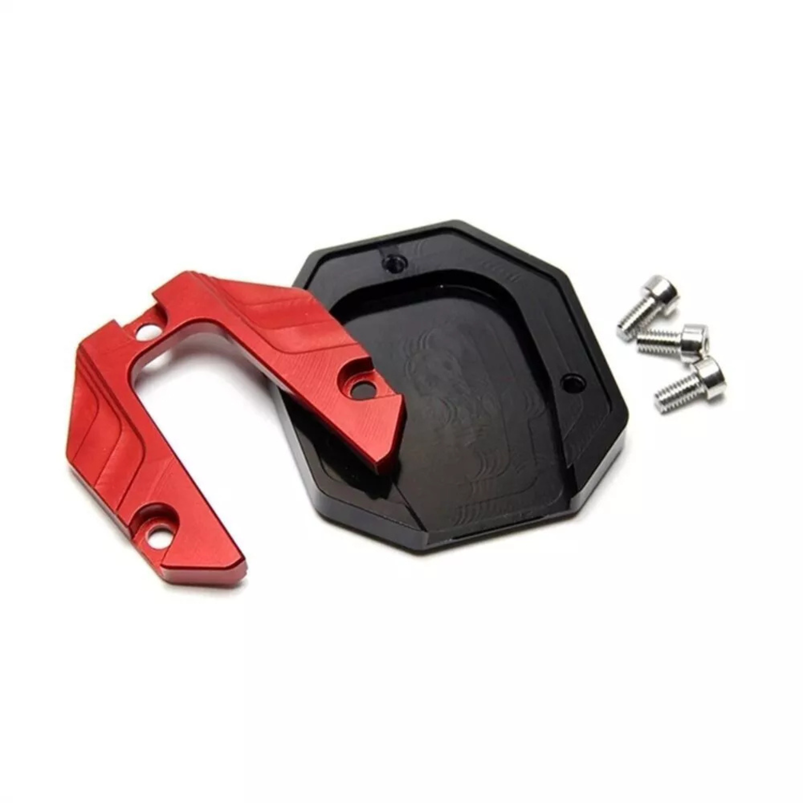 Extension Anti-skid Pad Extender Foot Side Stand Red Motorcycle Kickstand