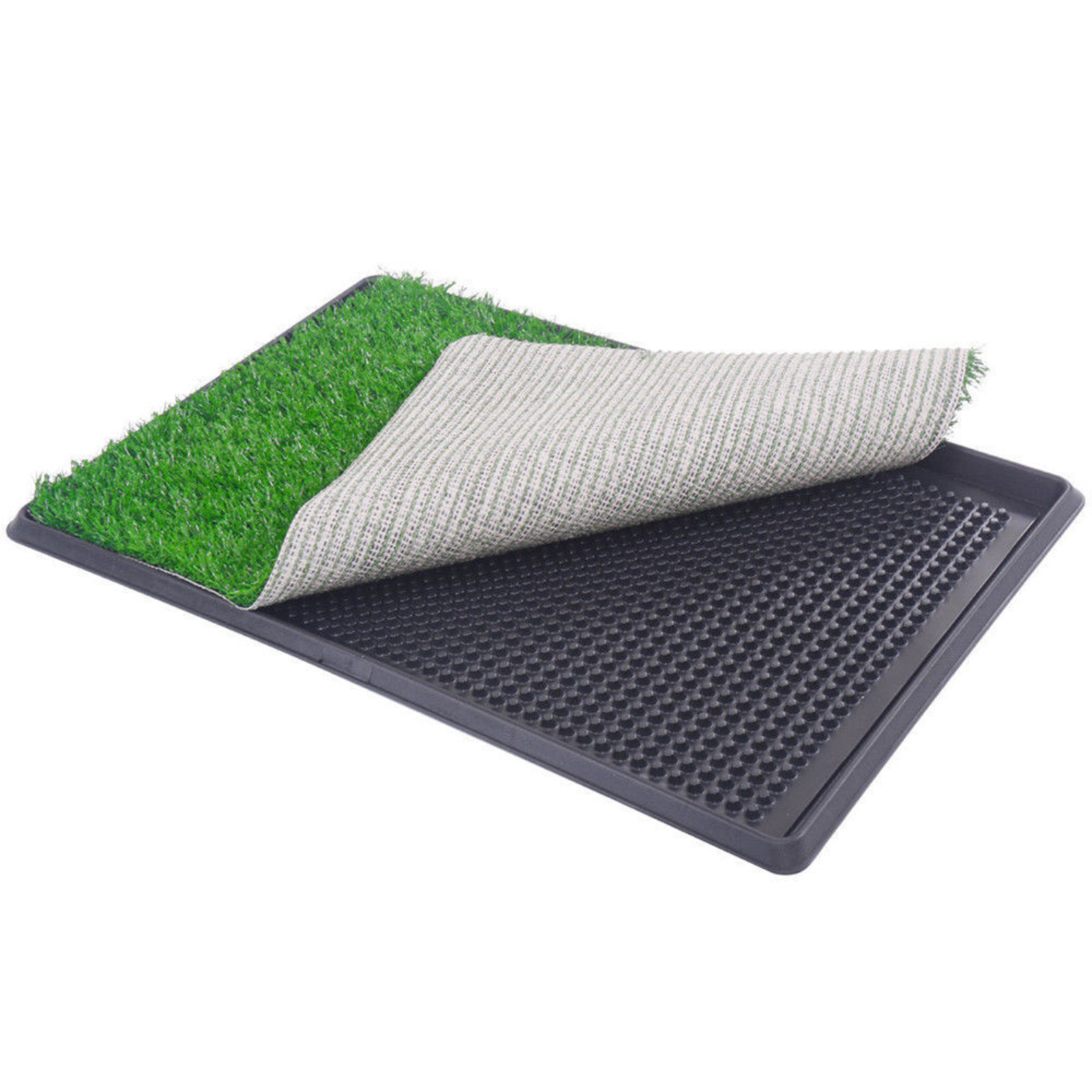 Portable Grass Mat Toilet Indoor Dog Pet Potty Zoom Training Large Loo Pad Tray