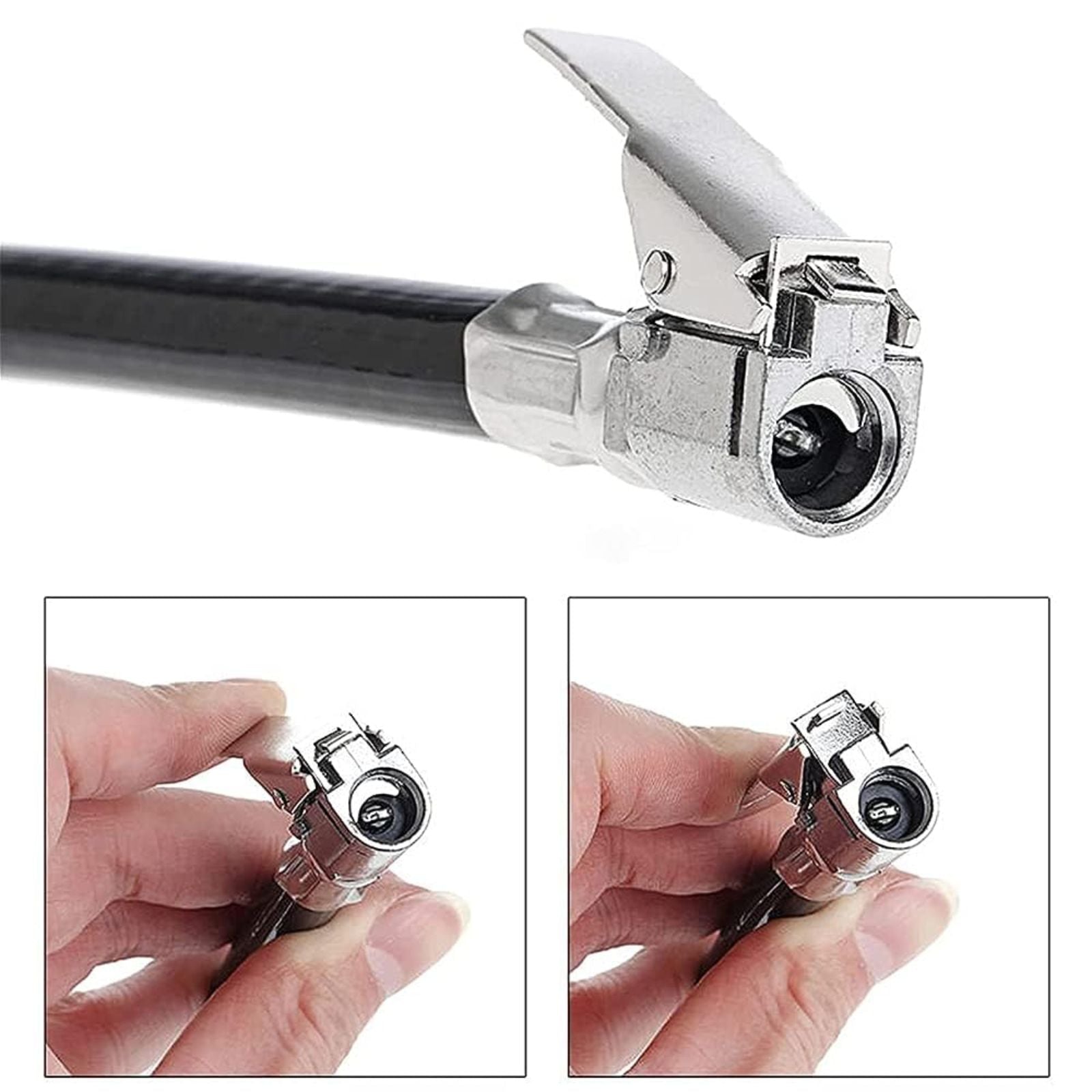 37cm Flexible Air Tyre Tire Inflator Hose Motorcycle Bike Car