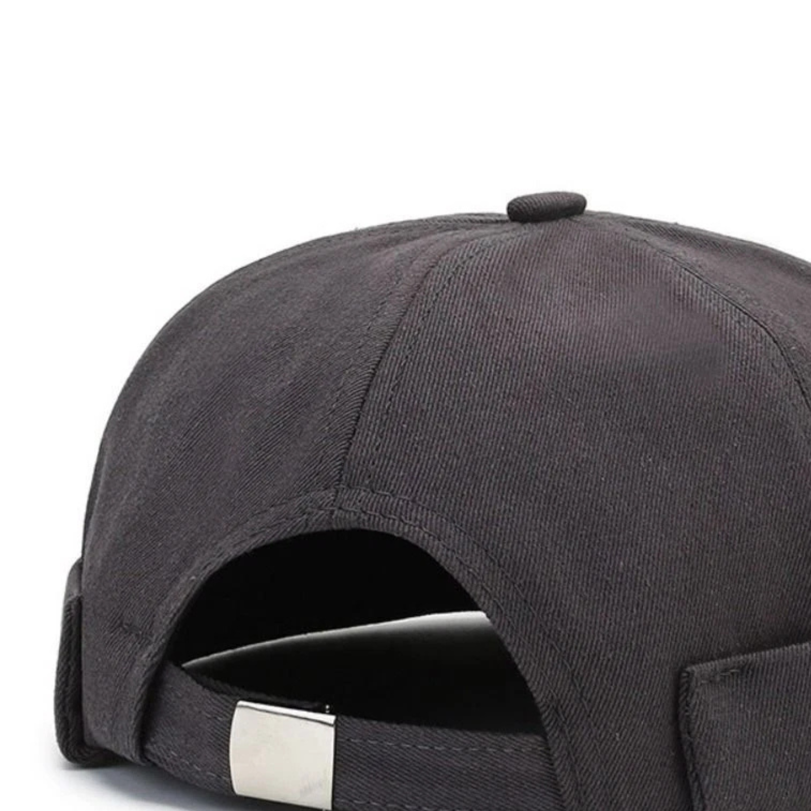 Solid Color Melon Beanie Cap Winter Washed Style Brimless Docker Cap Grey