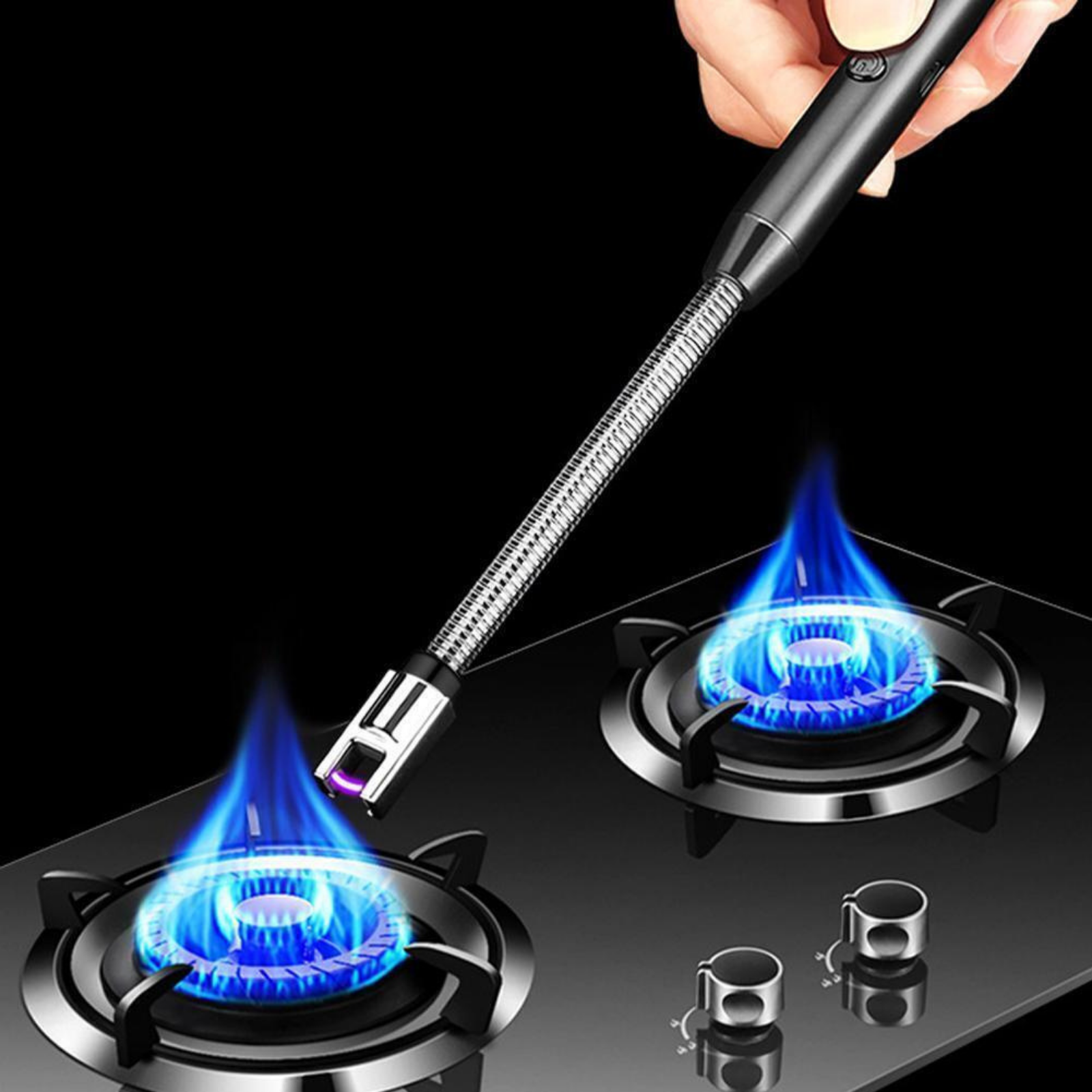 USB Lighter BBQ Windproof Kitchen Candle Rechargeable Plasma ARC Flameless