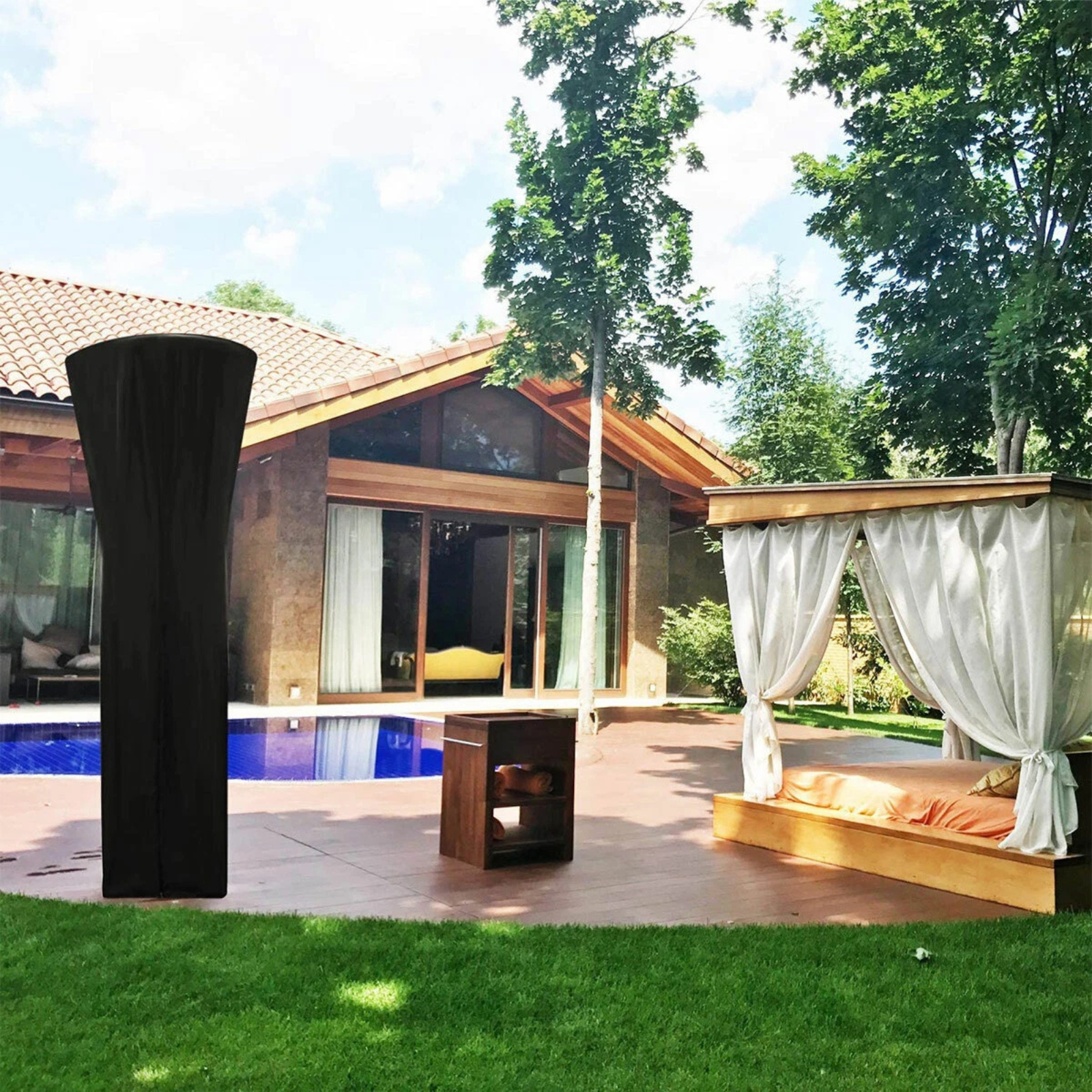 Outdoor Patio Heater Cover Waterproof 85cmx226cmx48cm Durable Protection