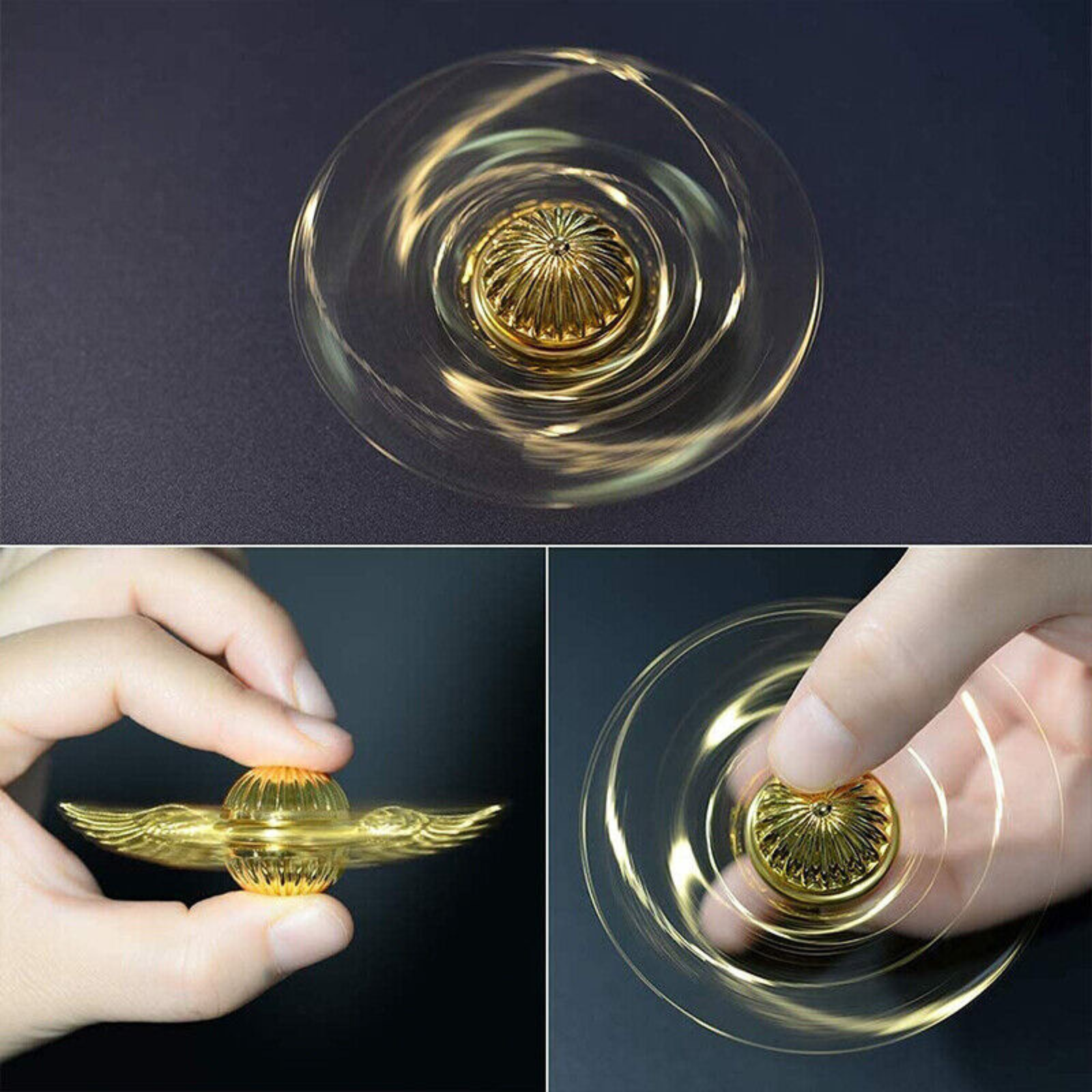 Harry Potter Quidditch Metal Steel Golden Snitch Fidget Spinner Stress Toy Kid