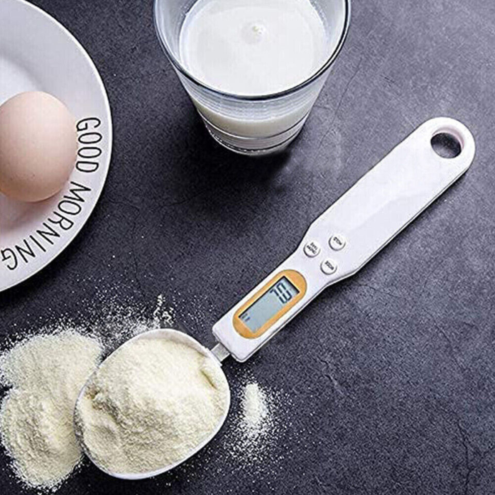 Digital Spice Sugar Electronic Food Scale Kitchen Tool Measuring Spoon White