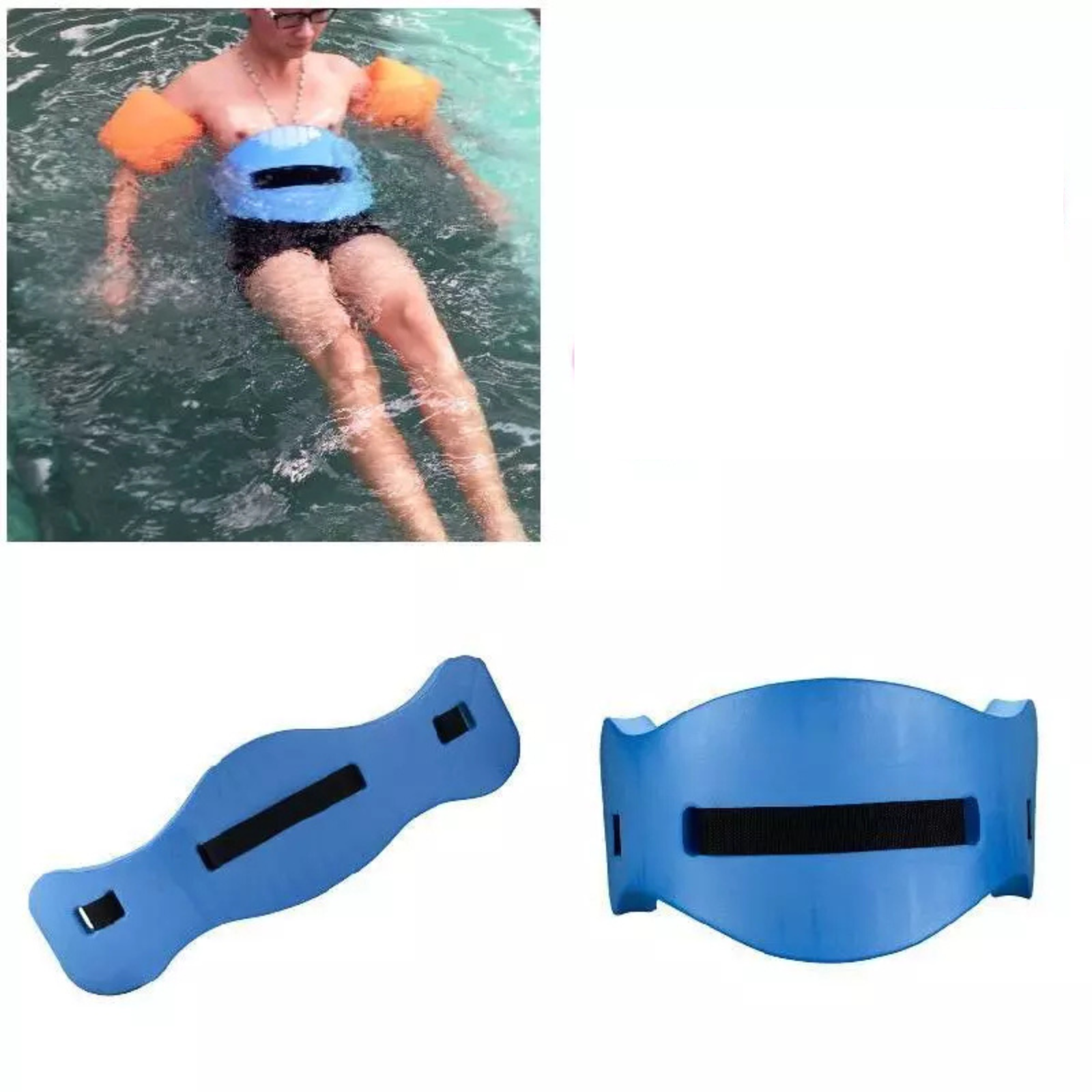 Blue Waistband Pool Safety Adult Floating Swimming Belt Training Waist