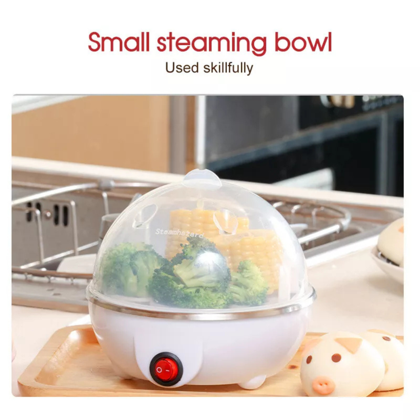 Noise Free Cooker Poacher Steamer Electric Soft Hard Egg Boiler Bowl Cooker