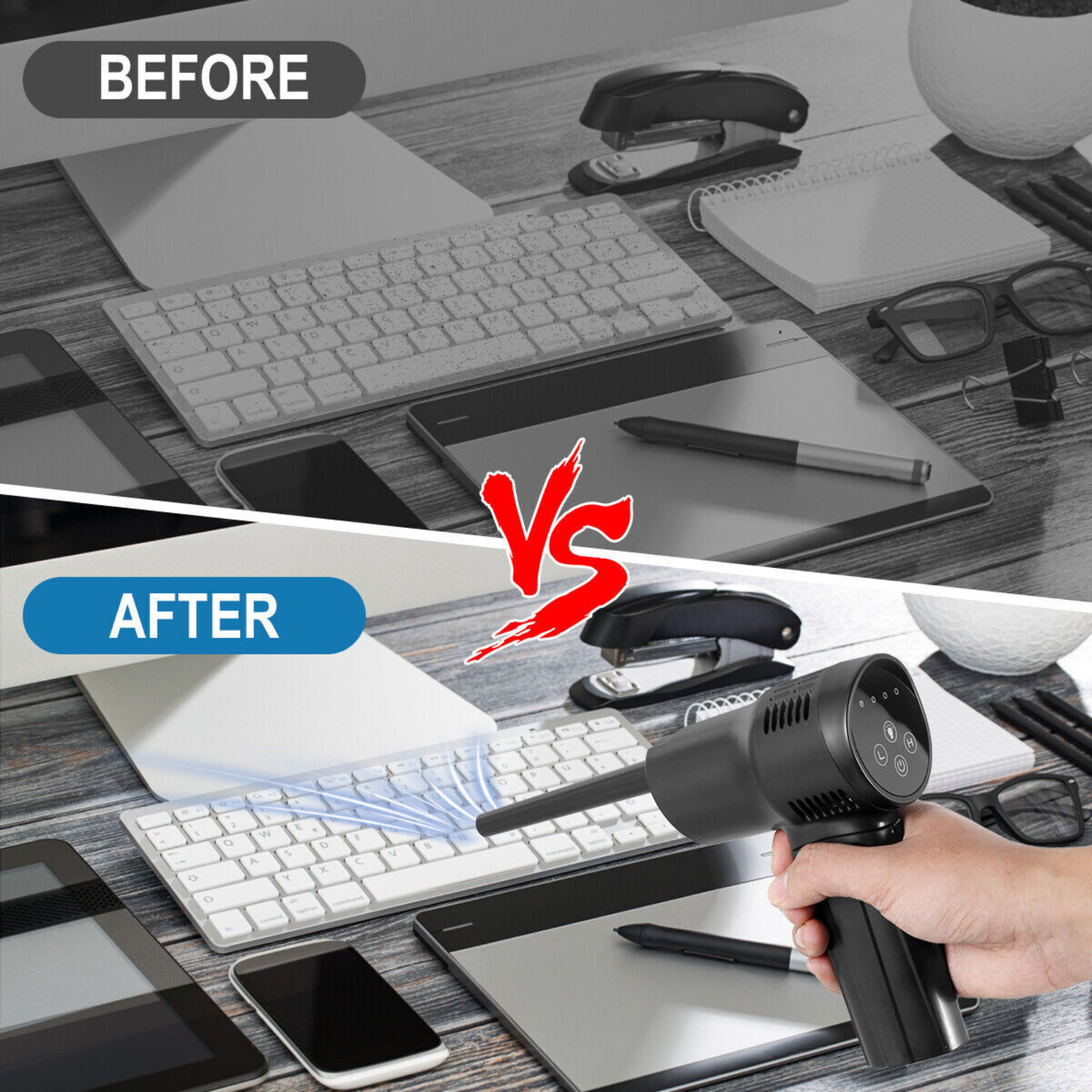 Electric Compressed Dust Cleaner 60000RPM Handheld Wireless Air Duster For Car