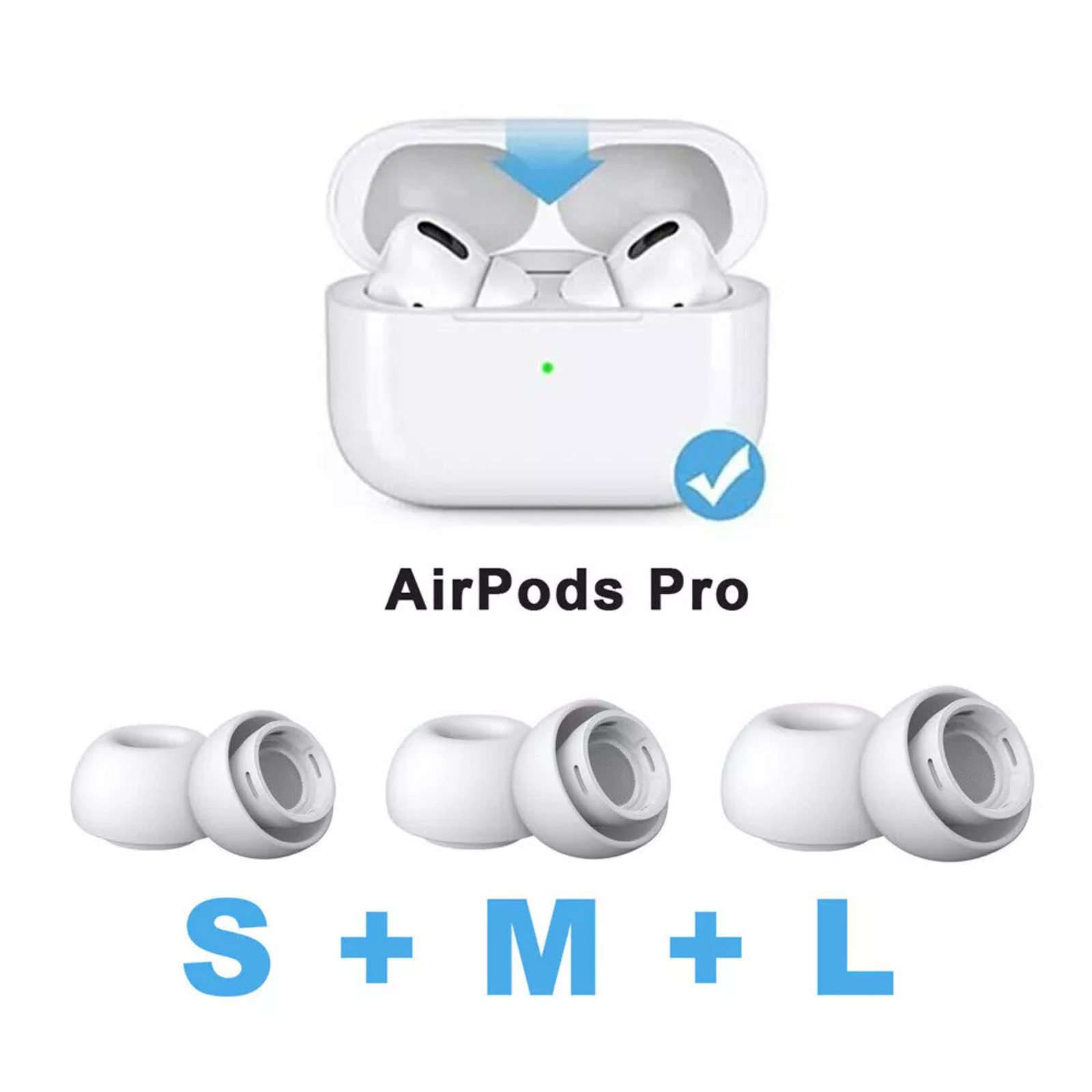Airpods Pro Ear Plug 6PCS Soft Silicone Ear Tips Cover