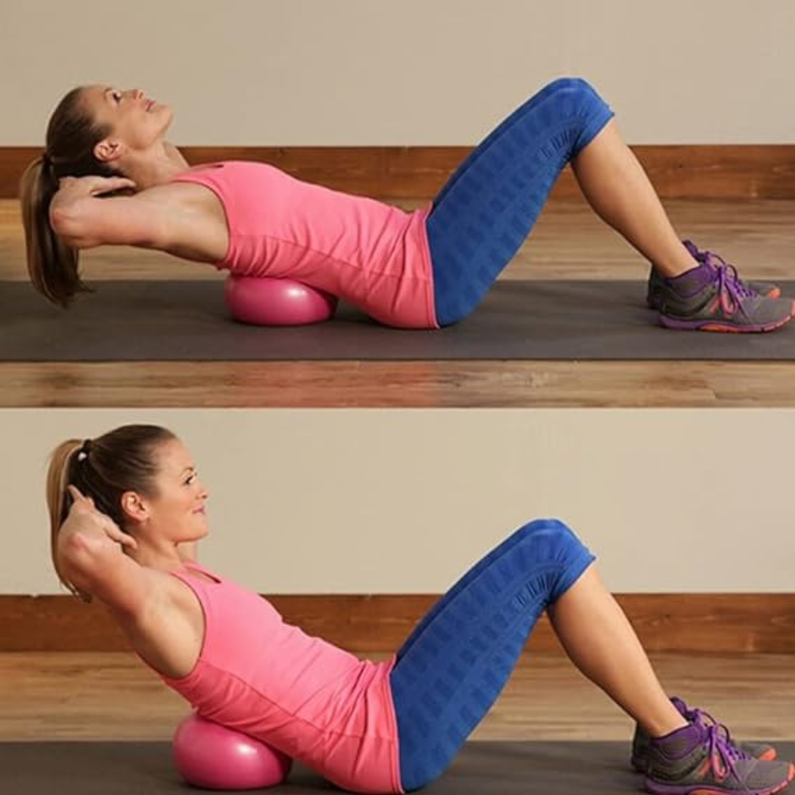 Pink Exercise Stability Ball 25cm Mini Yoga Ball Pilates Fitness Women Lady Gym