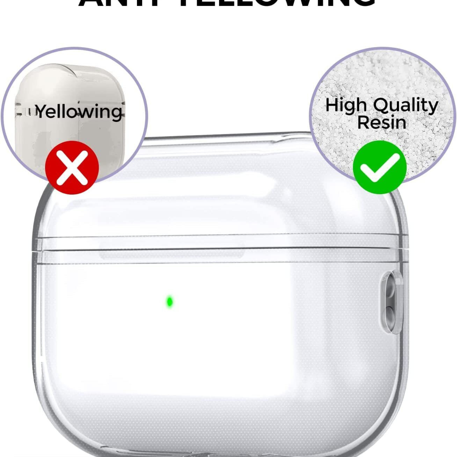 Apple AirPods Pro Gen 2 Case Cover Crystal Clear Silicone Transparent