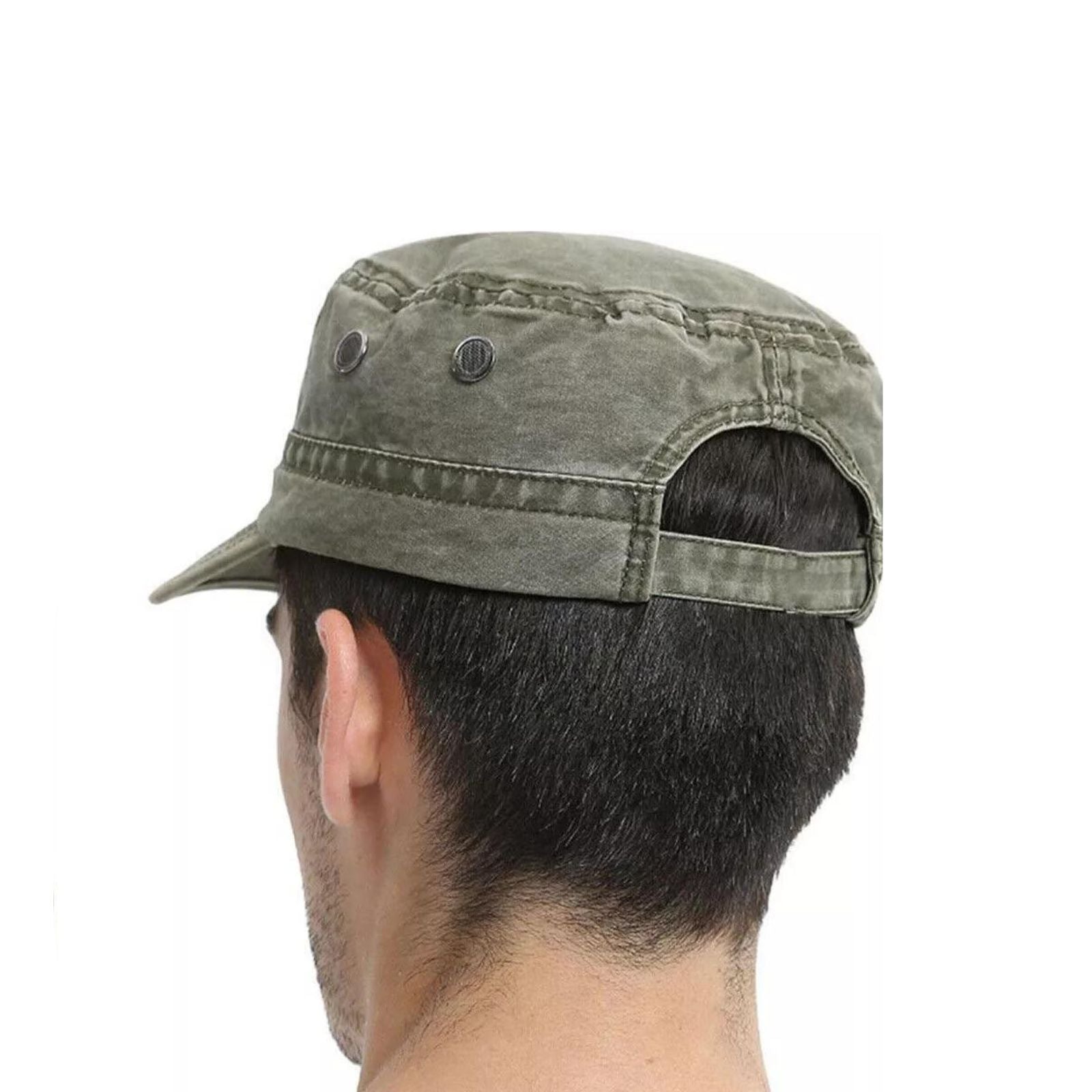 Cadet Field Military Cap Style Adjustable Classic Plain Army Green Baseball Hat