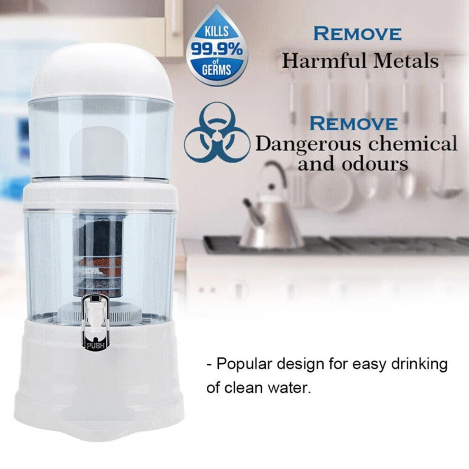 4L Benchtop 8-Stage Water Filter Clean Fresh and Great-Tasting Water