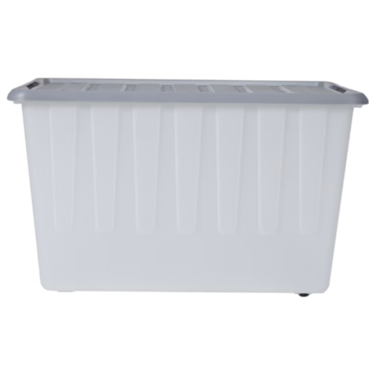 Heavy Plastic Tub Storage Box 52L Large Moveable Storage Box Wheels Lid