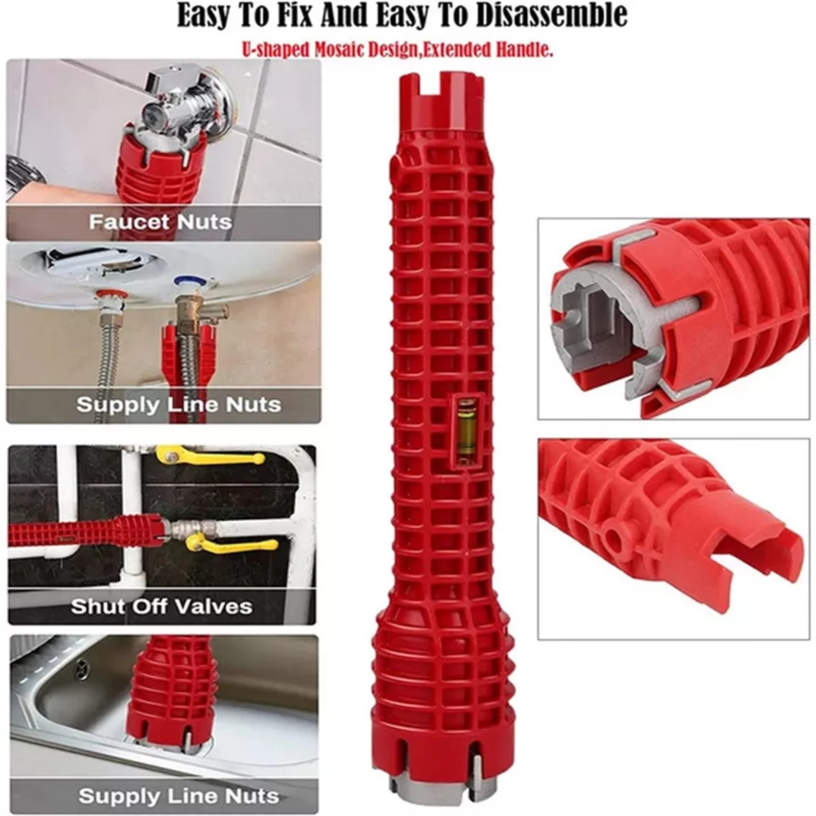 Spanner Installer Hand Tools 8 In 1 Sink Basin Wrench Multifunction Faucet Tap