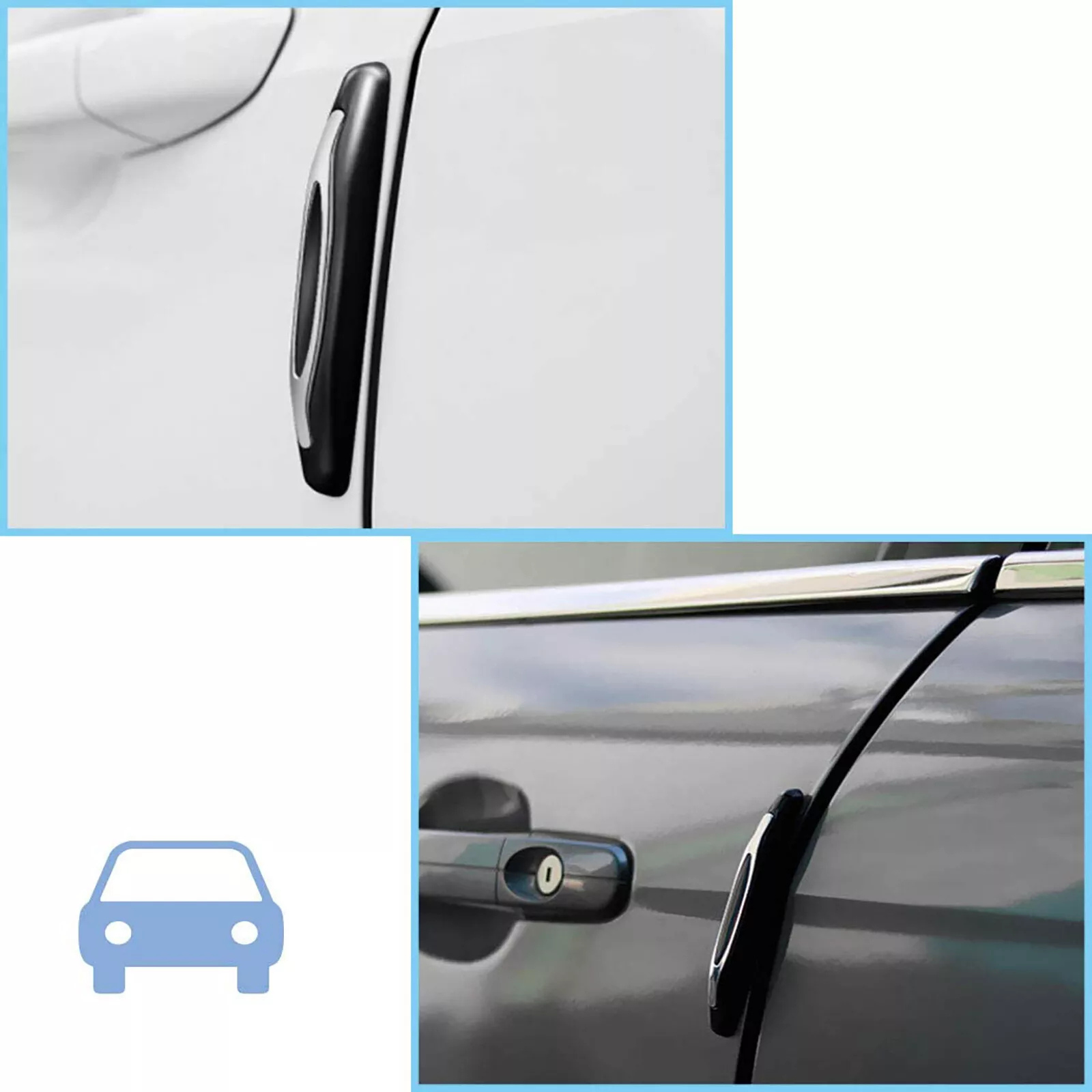 4x Anti Scratch Guard Anti-collision Strips Universal Car Door Edge Protector