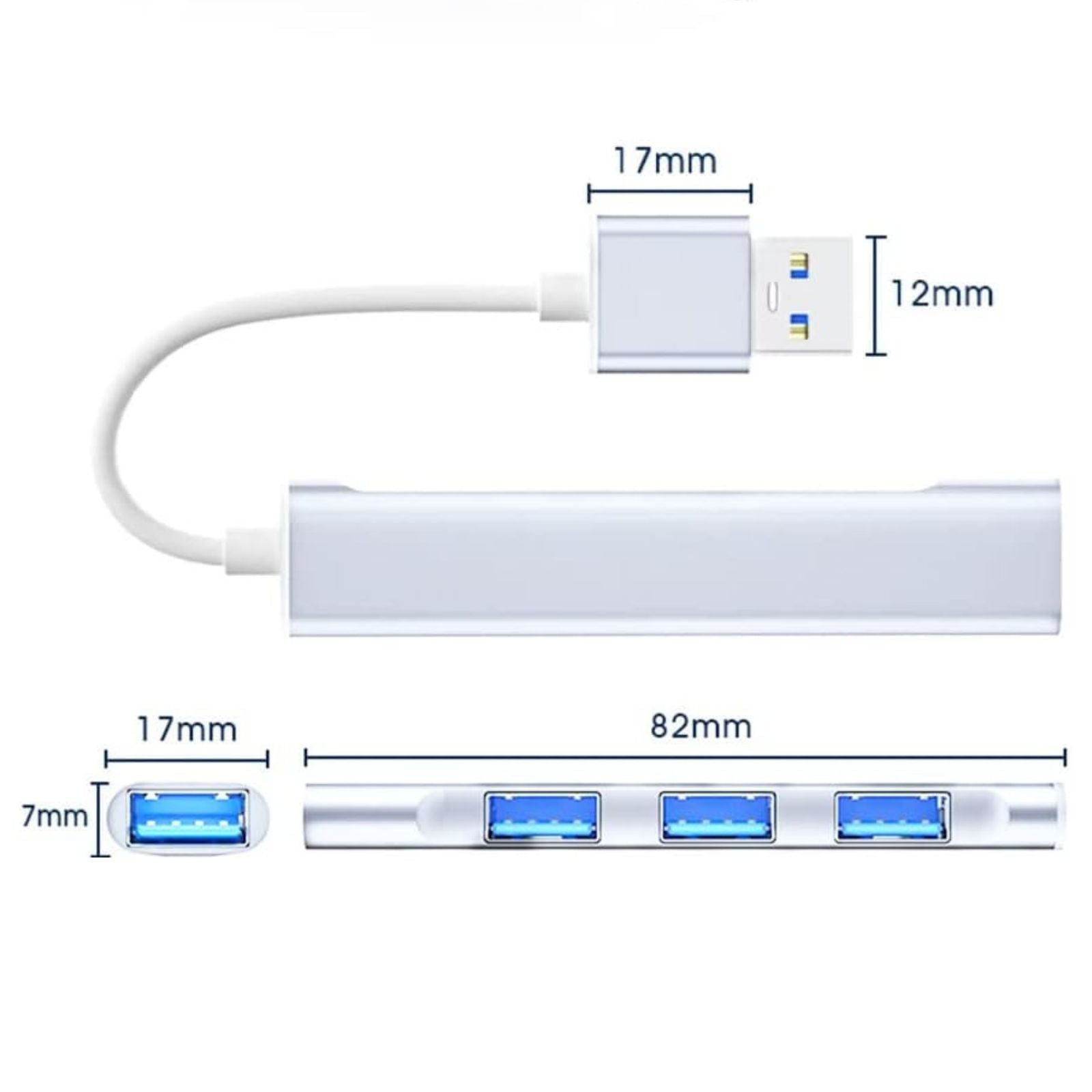 4-Port Multi-Splitter OTG 3.0 USB Hub Adapter