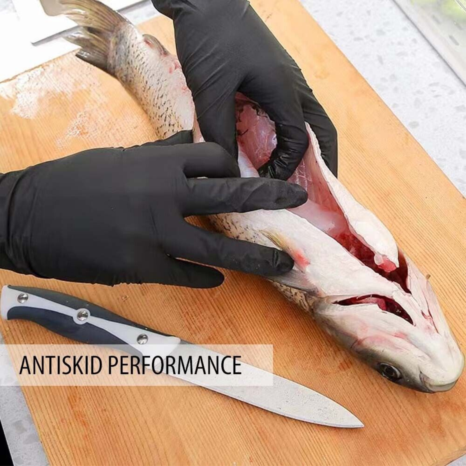 200PCS Nitrile Gloves Rubber Blend Disposable Powder Free Industrial Mechanic L