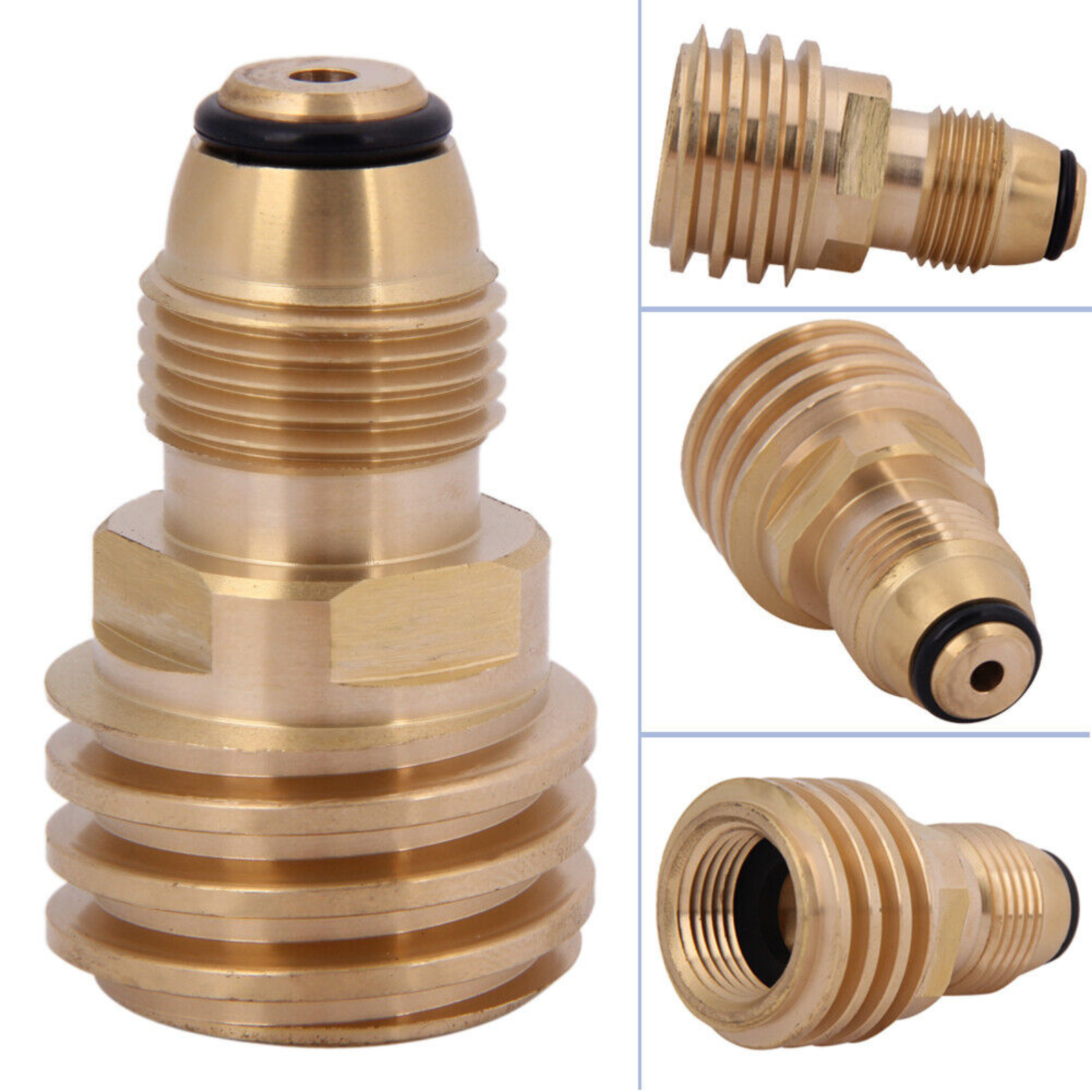Converts Propane Tank Adapter Valve LP Gas Bottle POL to QCC1 Outlet Brass Parts