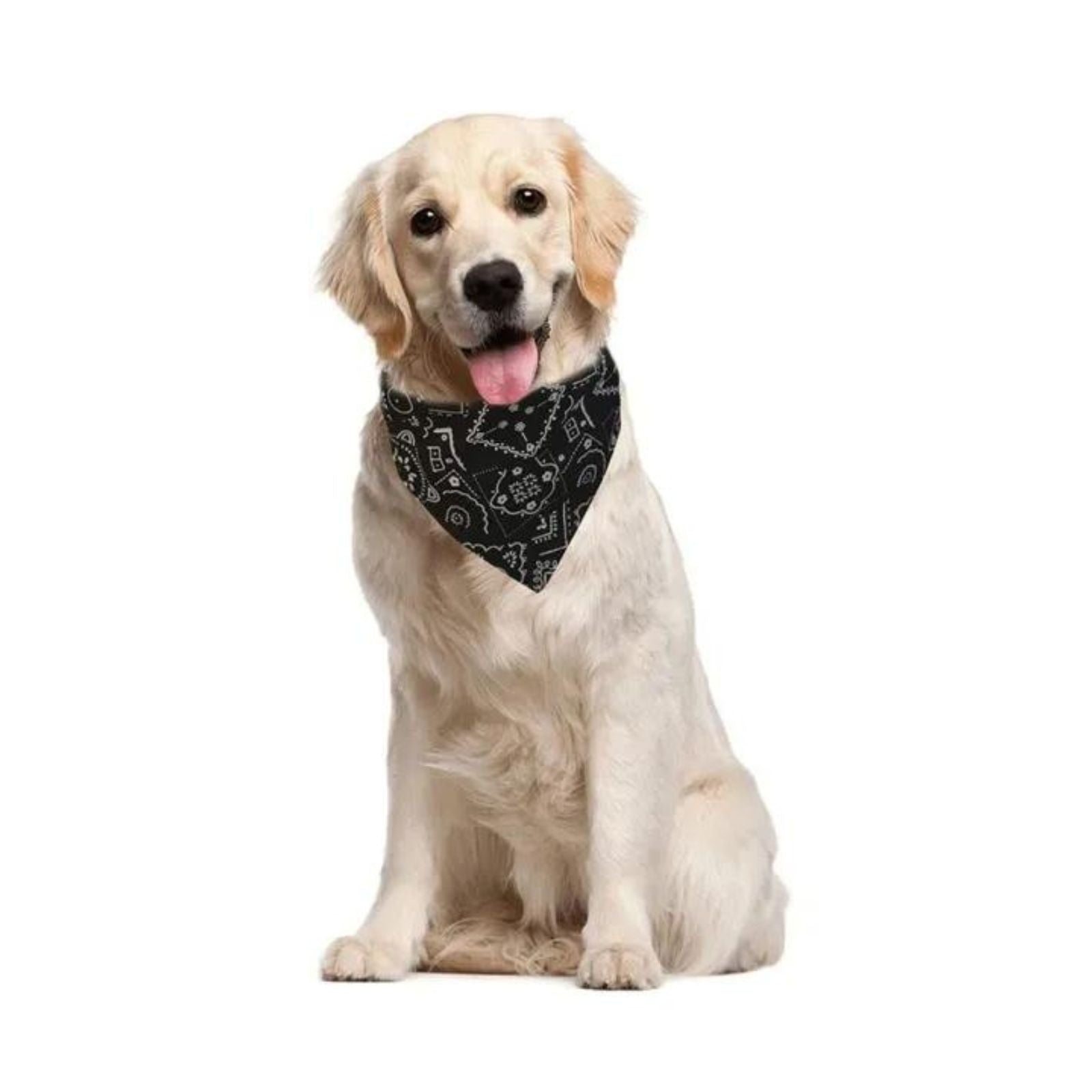 Clothes Scarf Neckerchief Tie Pet Size Small Dog Bandana Collar Over Tie Black