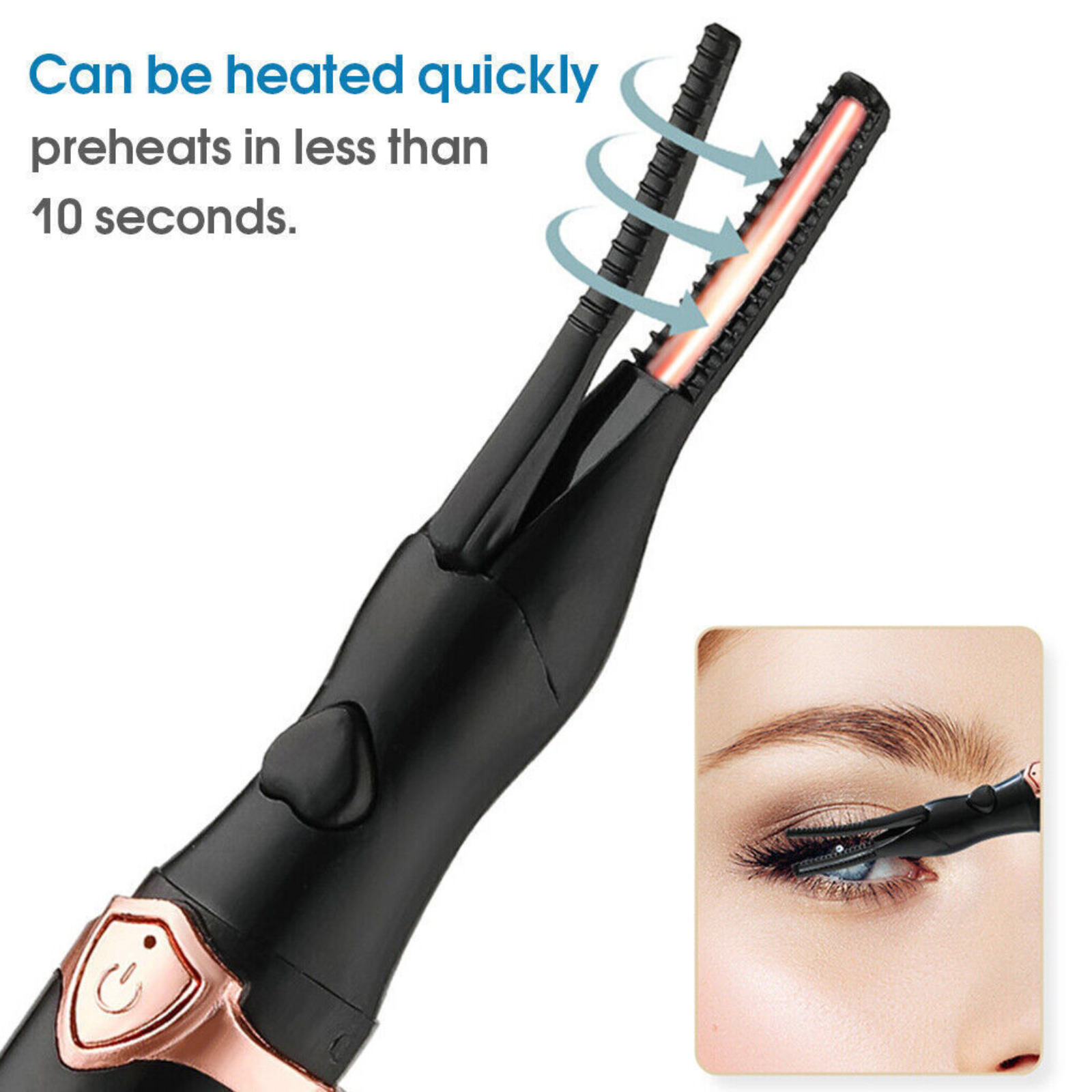 Eyelash Curler Makeup Tool Electric Heated Curling Eyelash Eye Lash Operated