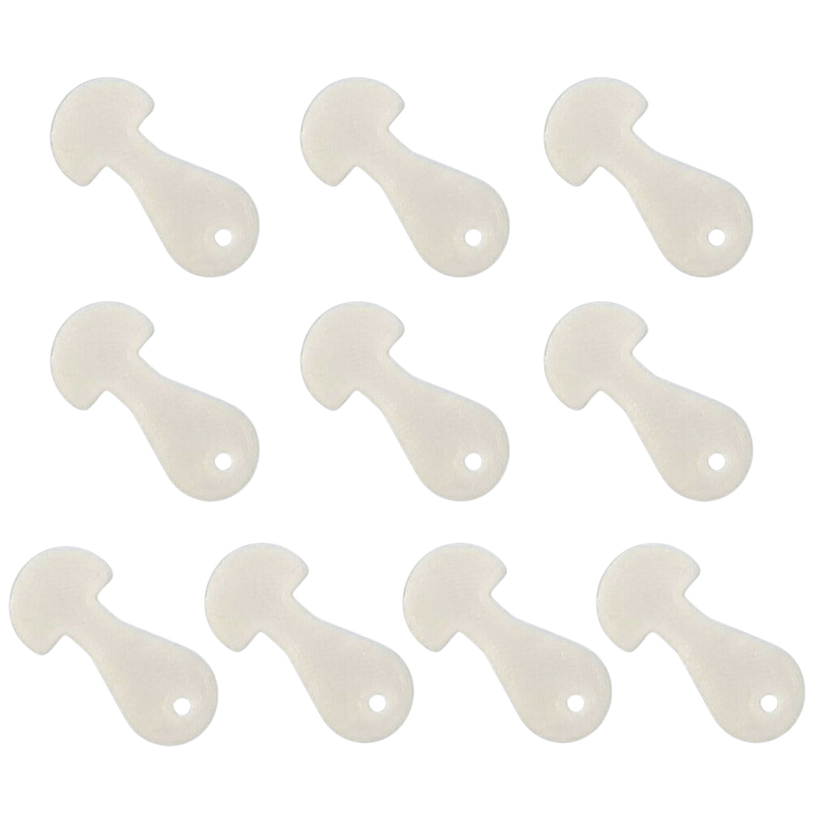 10x Trolley Token Shopping Cart Token Removable Trolley Token White