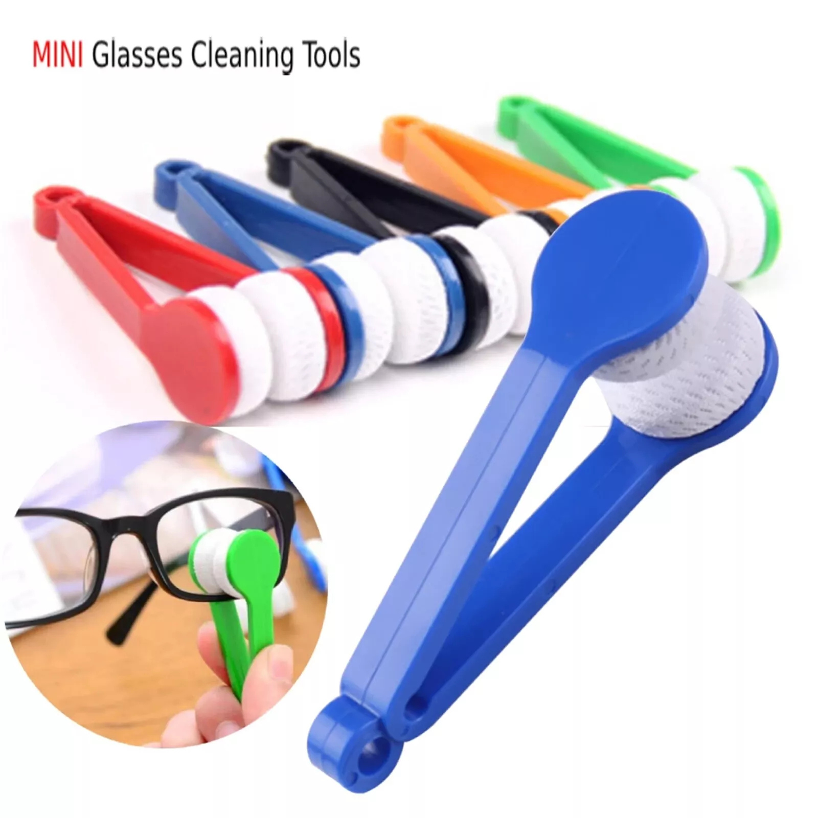 Eye Glasses Lens Cleaner Brush Spectacles Eyeglass Portable Wipe Soft Cleaning