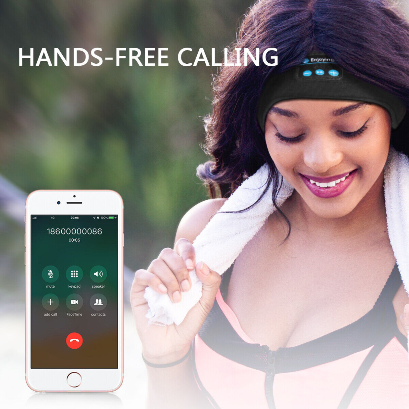 Eyemask Headphones Wireless Bluetooth 5.0 Stereo Earphone Sleep Music Headband B