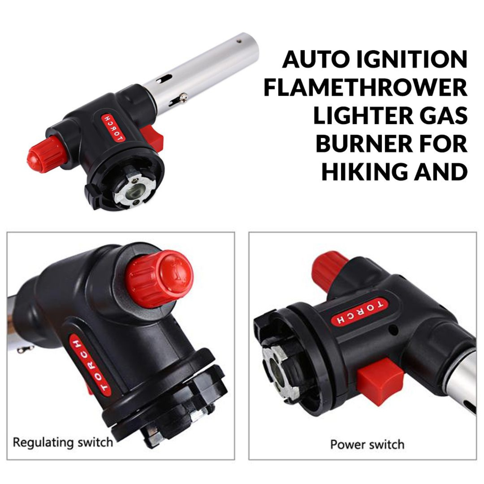 Fire Lighter Frame Gun Butane Gas Blow Torch Iron Welding Soldering BBQ