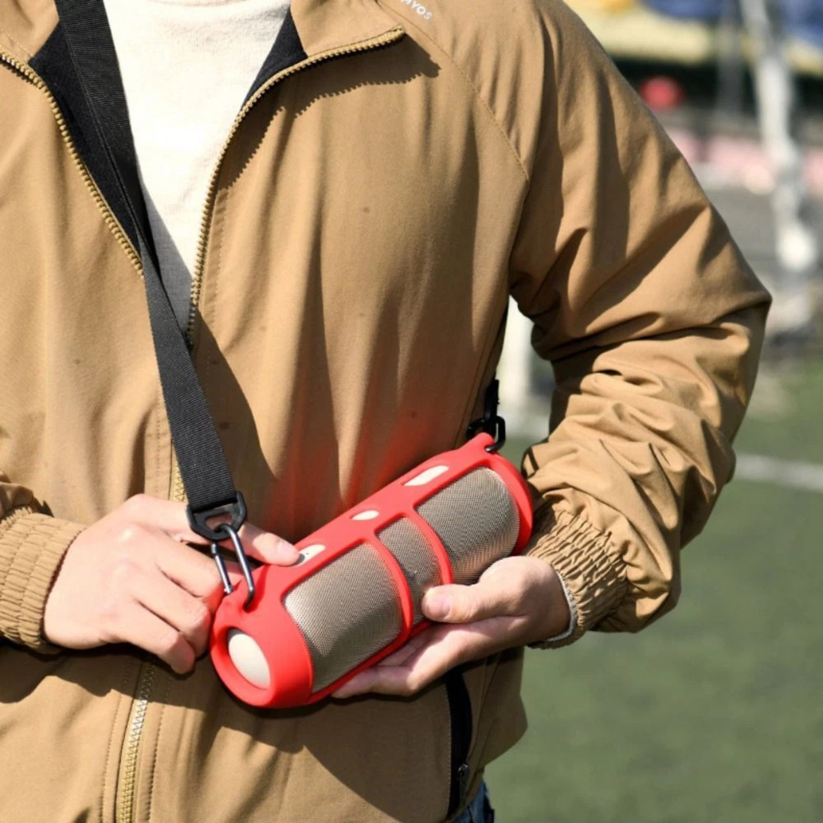 Shockproof Speaker Carrying Storage Case Travel Protective Box Red
