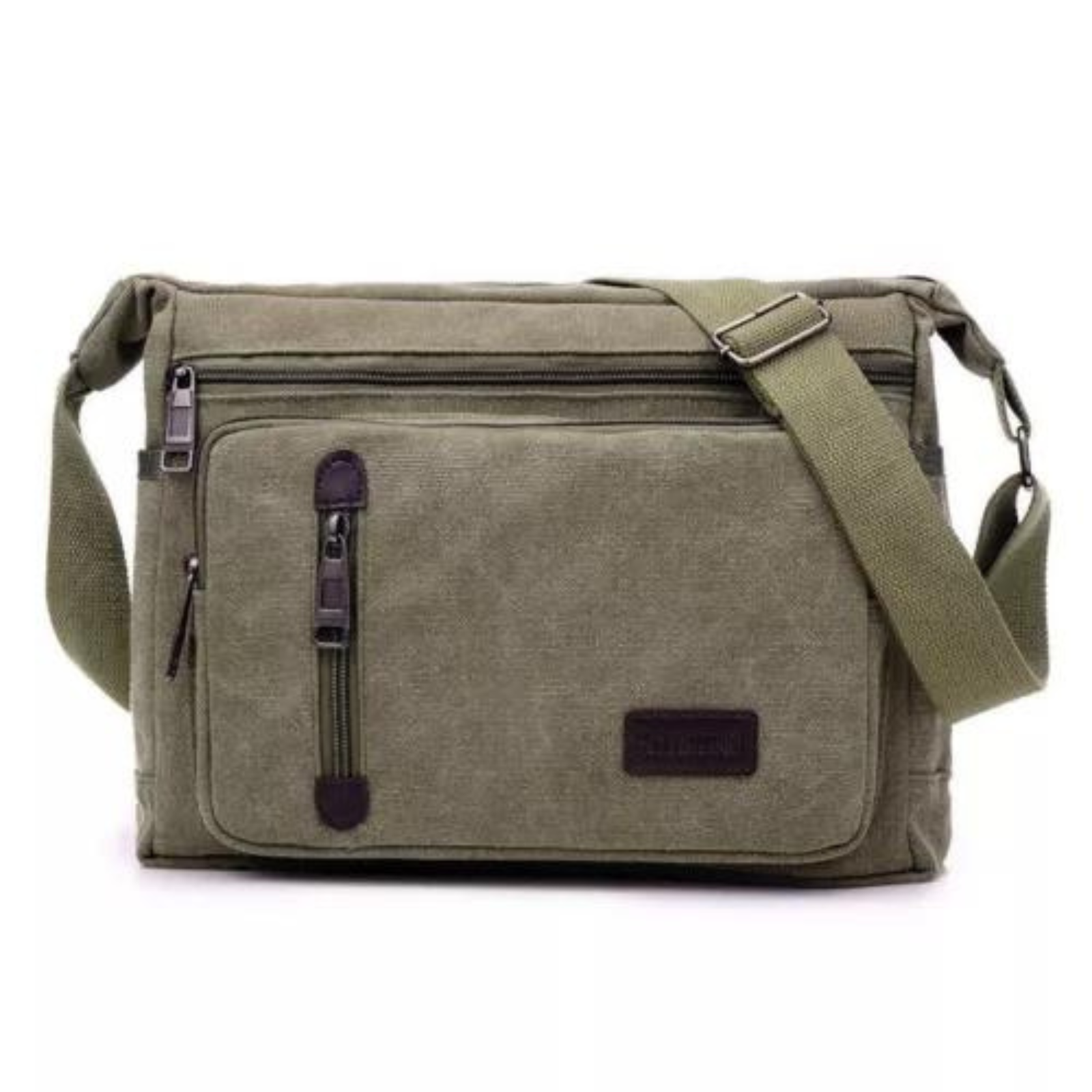 Army Green Travel Man's Bags Crossbody Satchel Retro Men's Canvas Shoulder Bag