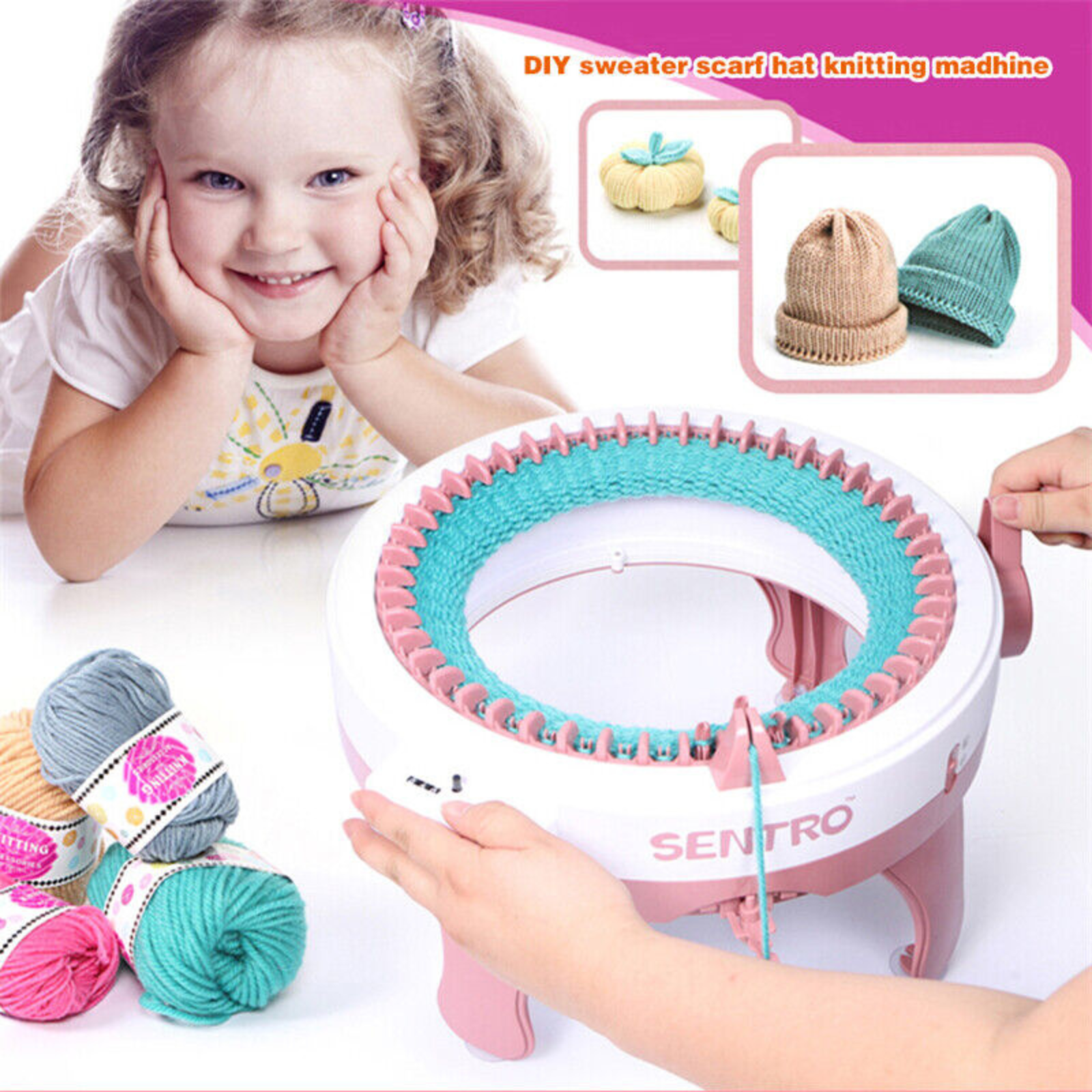 48 DIY Knitting Machine Genuine Sentro Smart Weaving Knit Rotating Kid Toy Scarf