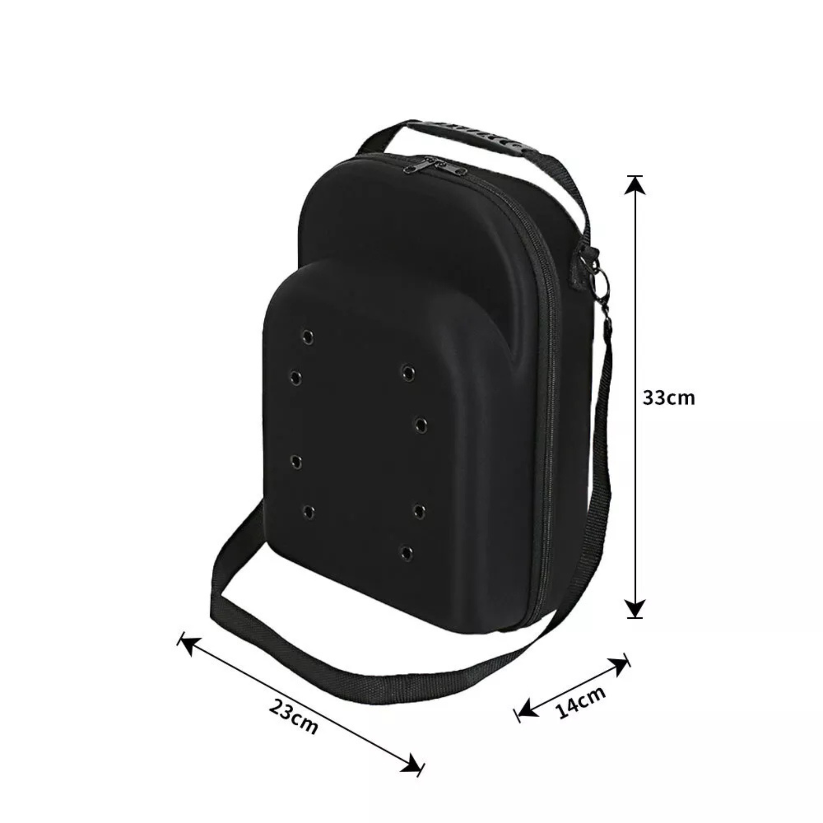 Black Zipper Caps Hats Baseball Cap Carrier Hat Travel Case Large