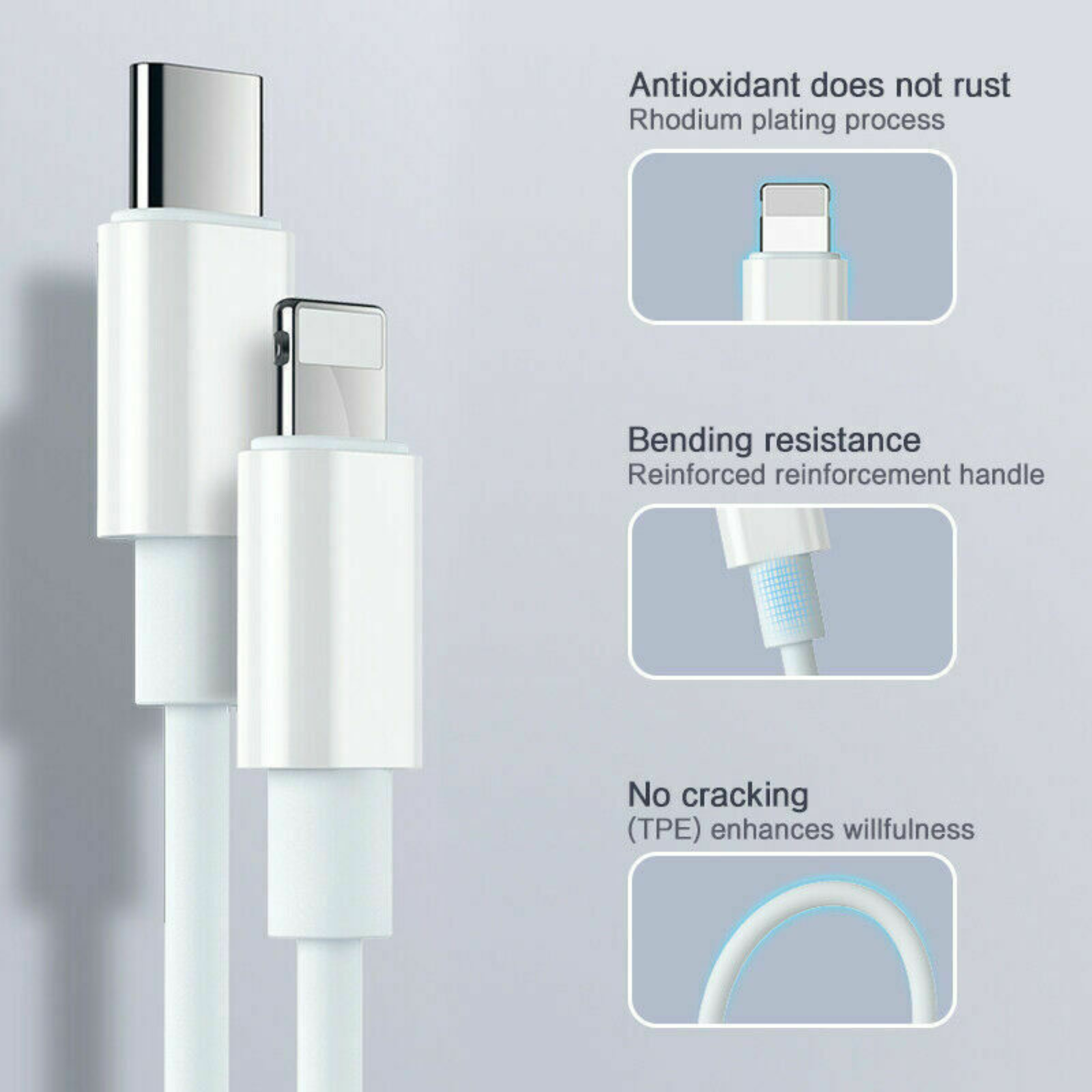 2M PD 20W Fast Charging Cable iPhone 14 13 12 11 Type C to iPhone Cord Charger