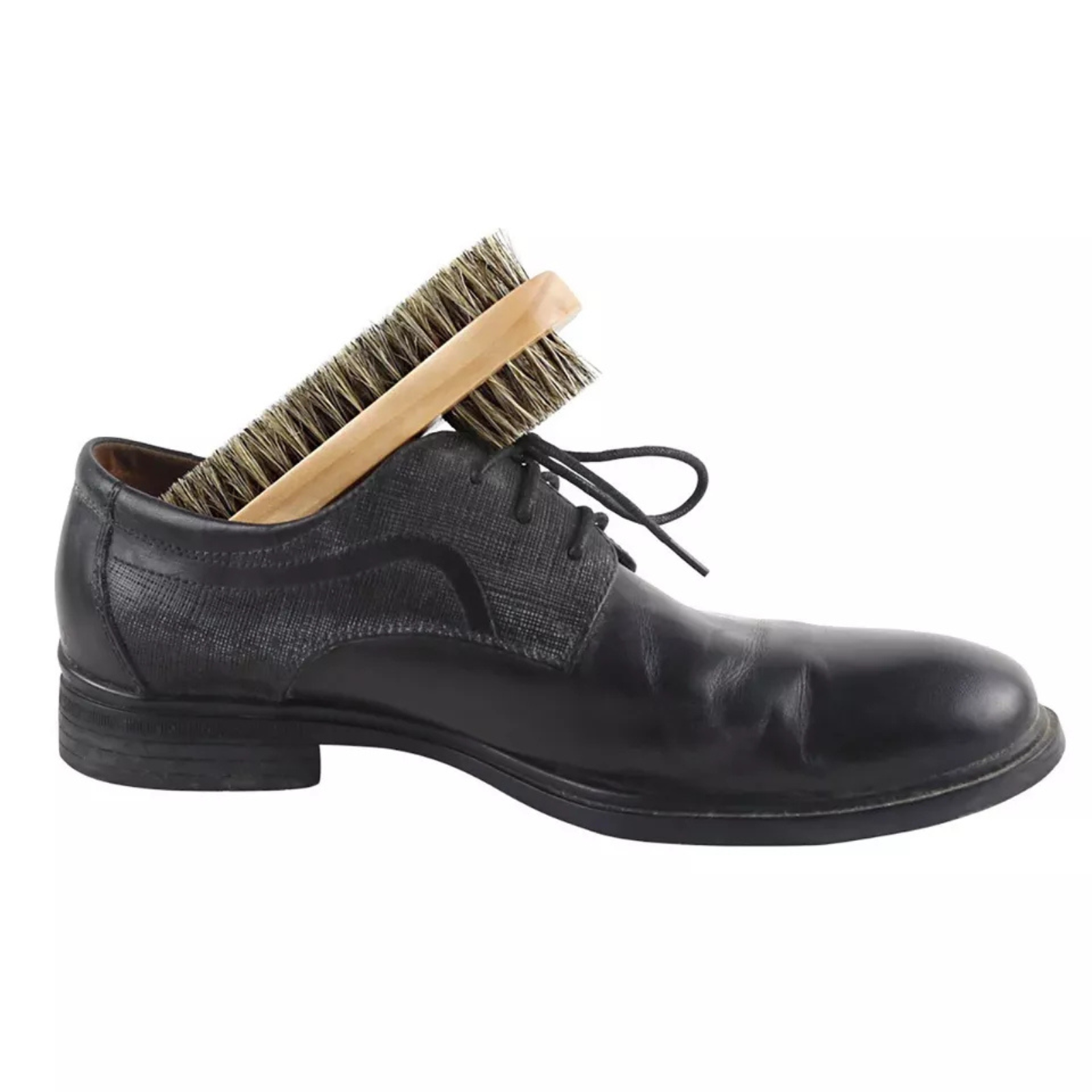 Shoe Cleaning Tool Oval Oiled Scrub Double Sided Leather Shoe Polish Brush