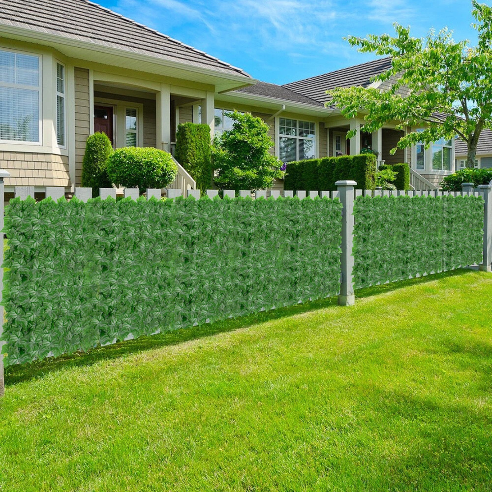 Artificial Ivy Leaf Dense Hedge Roll Privacy Garden Fence Decor 6mx1m