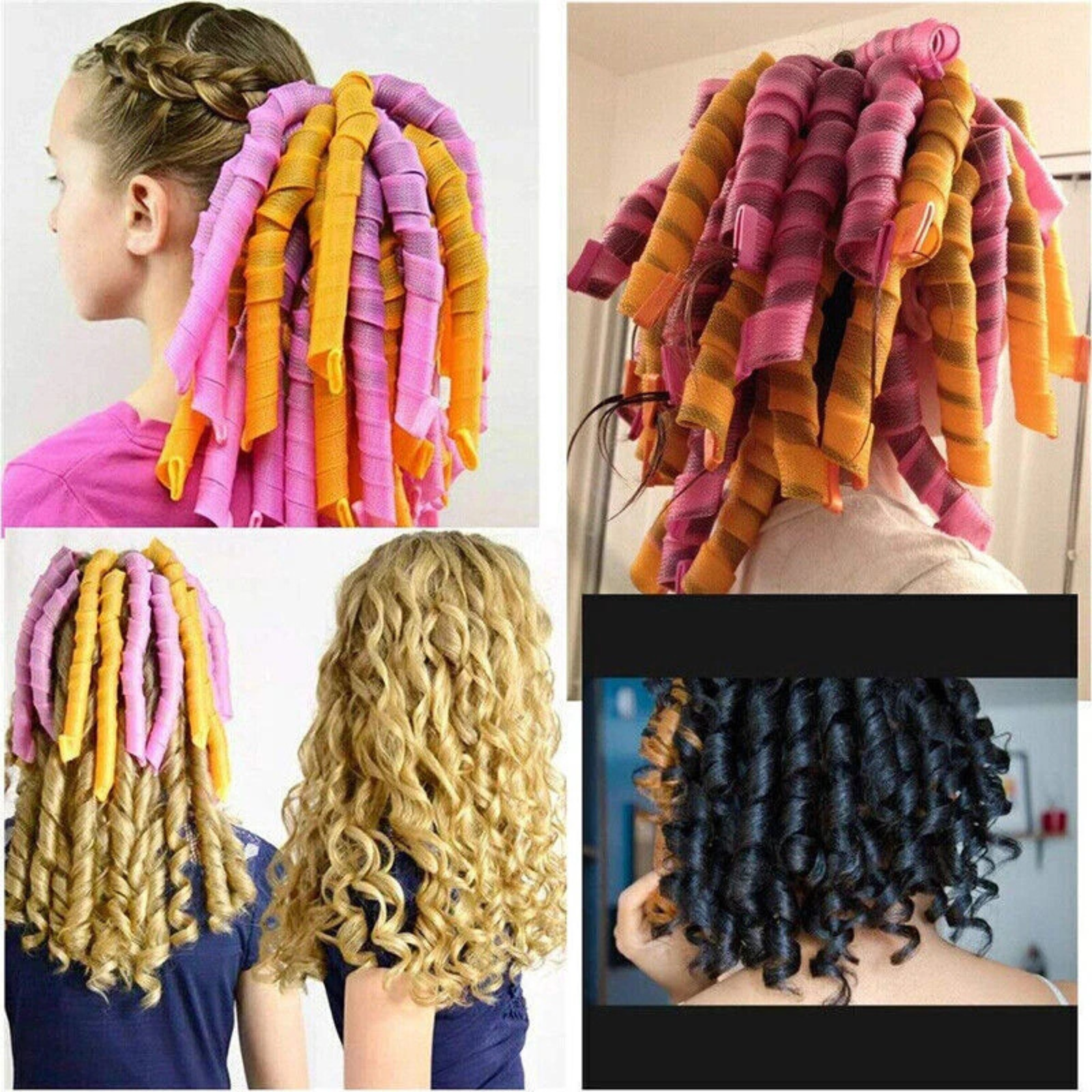 Hair Magic Spiral Curlers Ringlets for Styling Easy Beautiful Heat Free