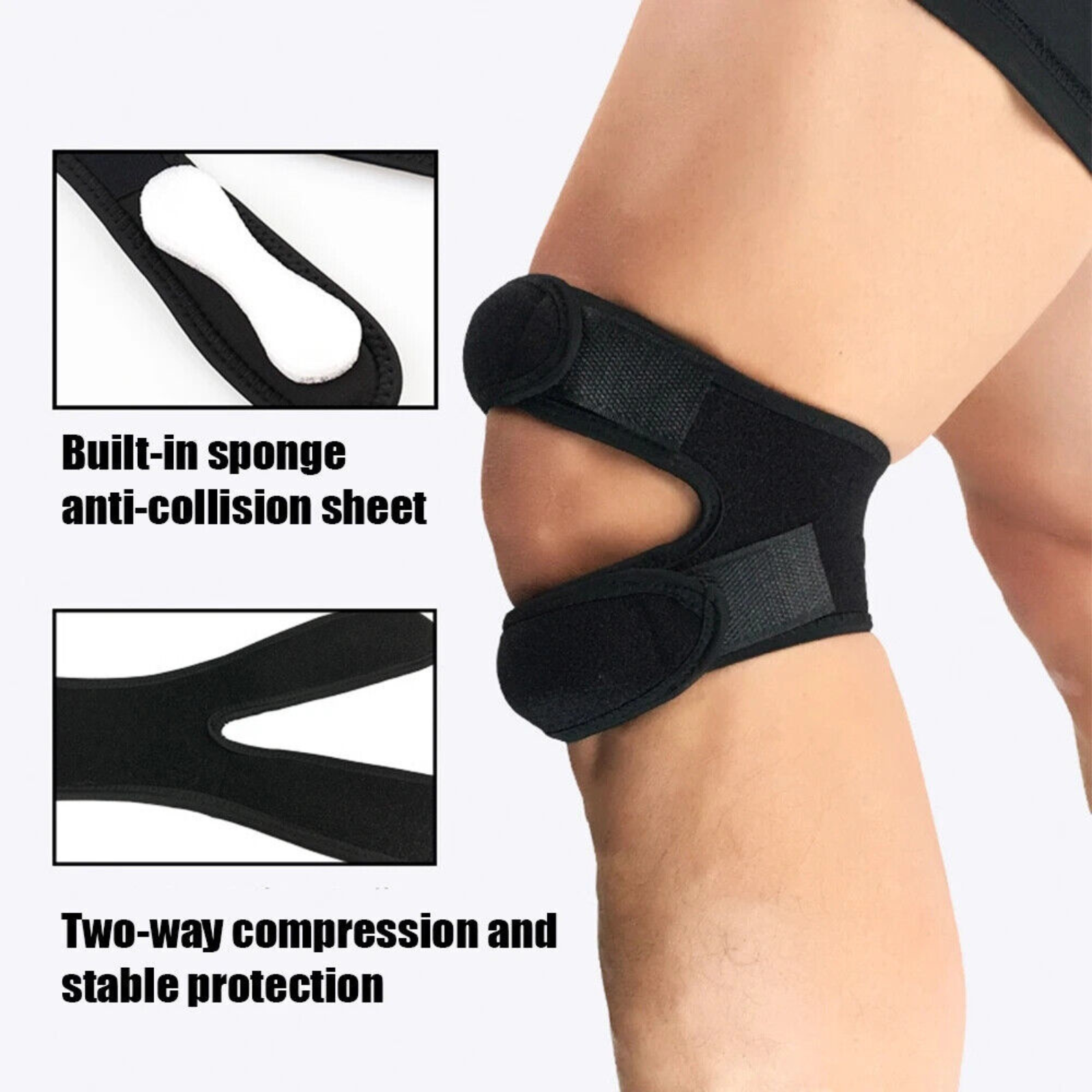 Knee Brace Support Strap Knee Strap Dual Action Open Patella Sports Exercise