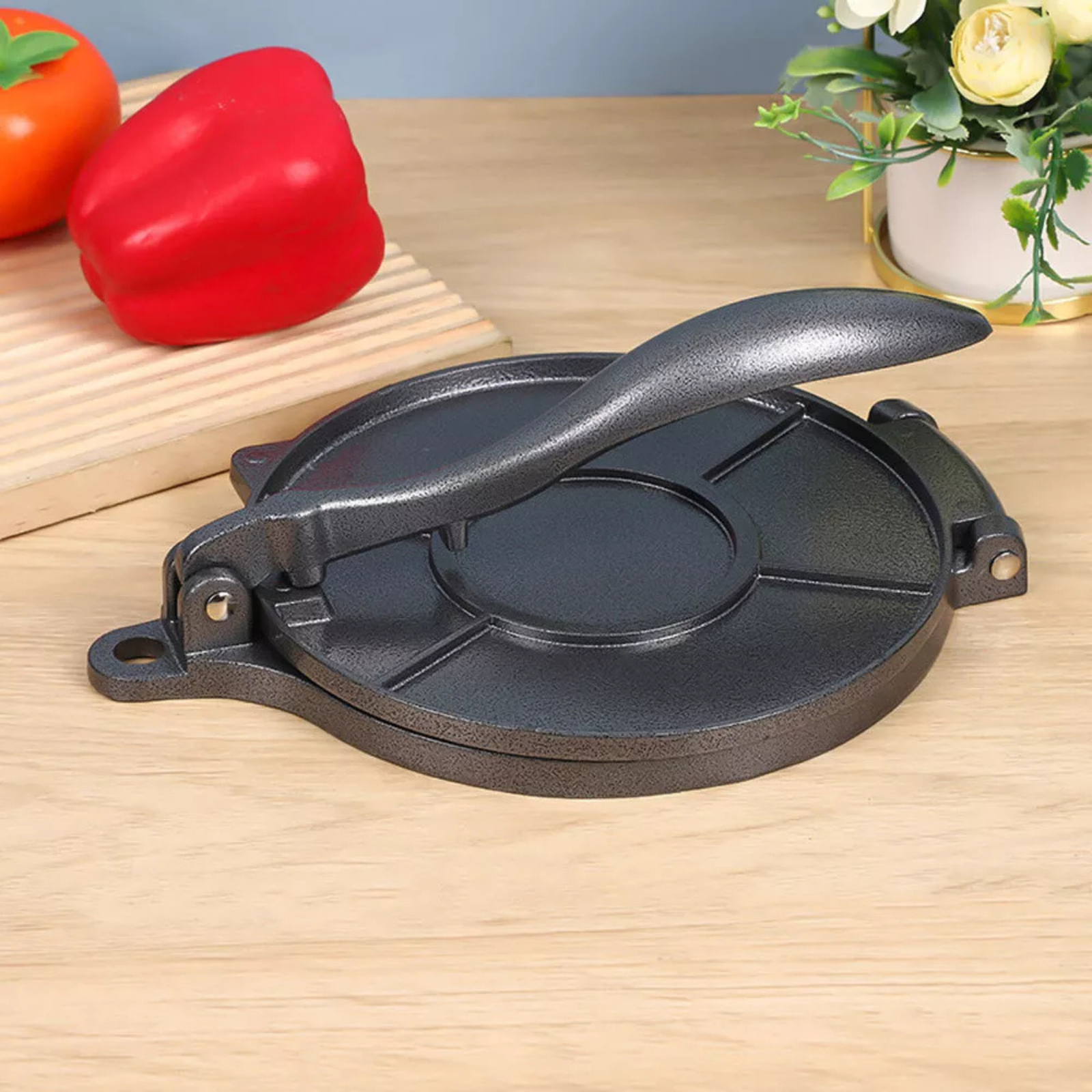 Flour Corn Maker Taco Tool Heavy Duty Tortilla Press Maker 20cm Black