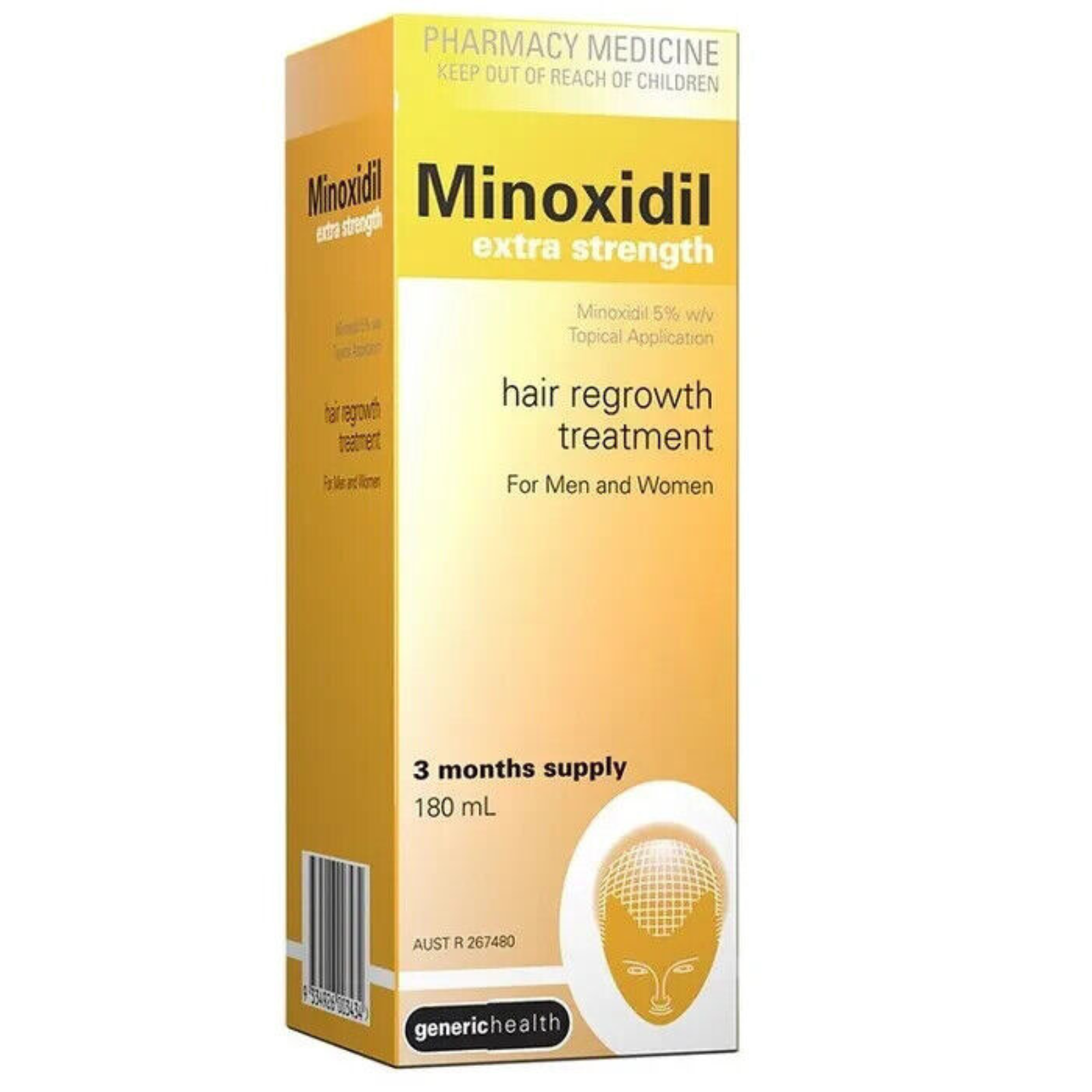 Regain Hair Loss Treatment 3 Months Supply Minoxidil Extra Strength 5% -180ml