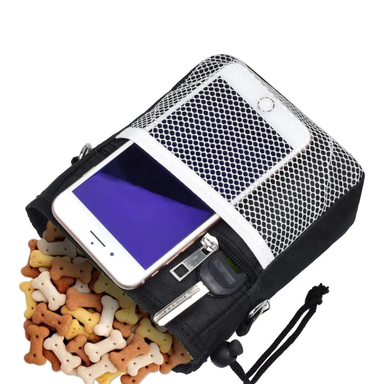 Waist Bags Puppy Whistle Dog Training Pouch Large Capacity Snack Black Bag