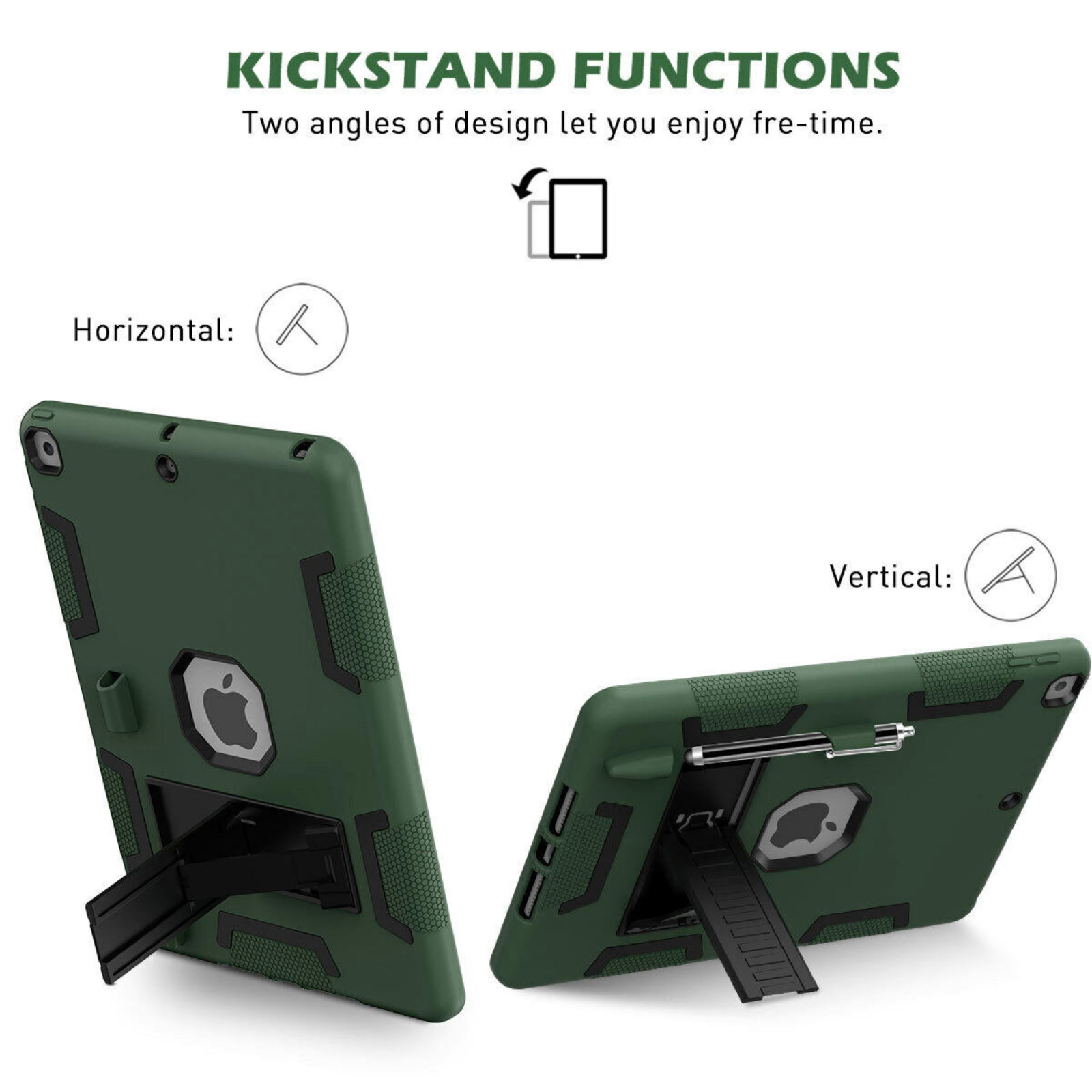 Heavy Duty Shockproof Case + Screen Protector iPad 8th Gen